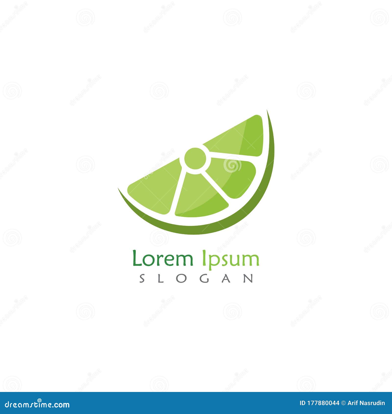 Lime Logo Design, Isolated Lime Creative Template Vector Stock