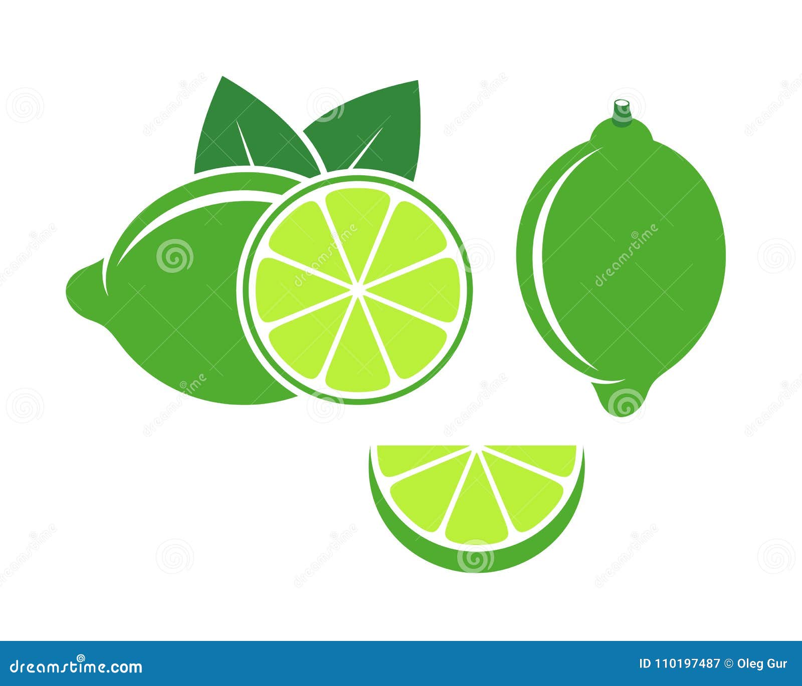 Lime Logo. Isolated Lime on White Background Stock Vector