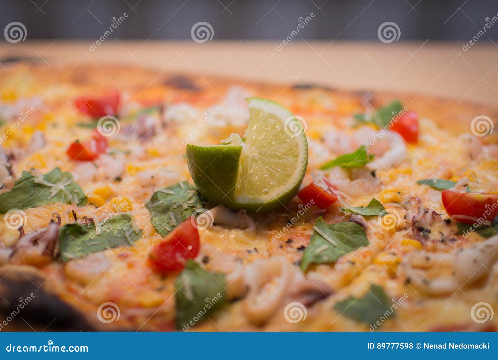 Lime on pizza stock photo. Image of ingredient, dinner 89777598