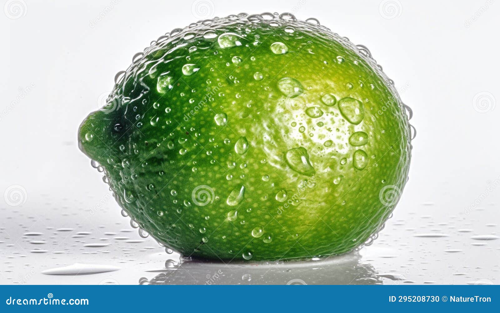 Lime with Water Drops Lime and Water Lime in Water Stock Illustration