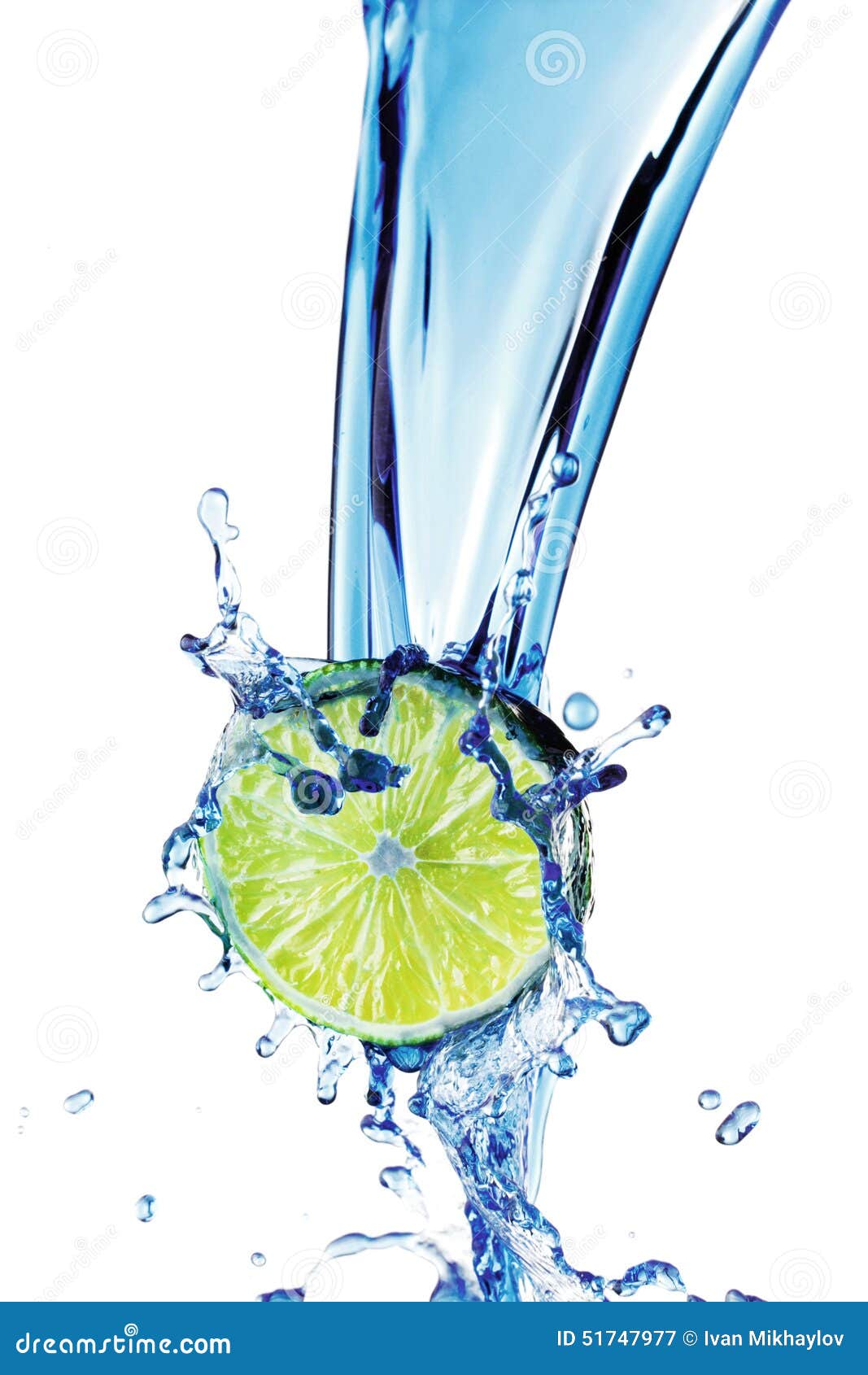 Lime with water splash stock image. Image of slice, flowing 51747977