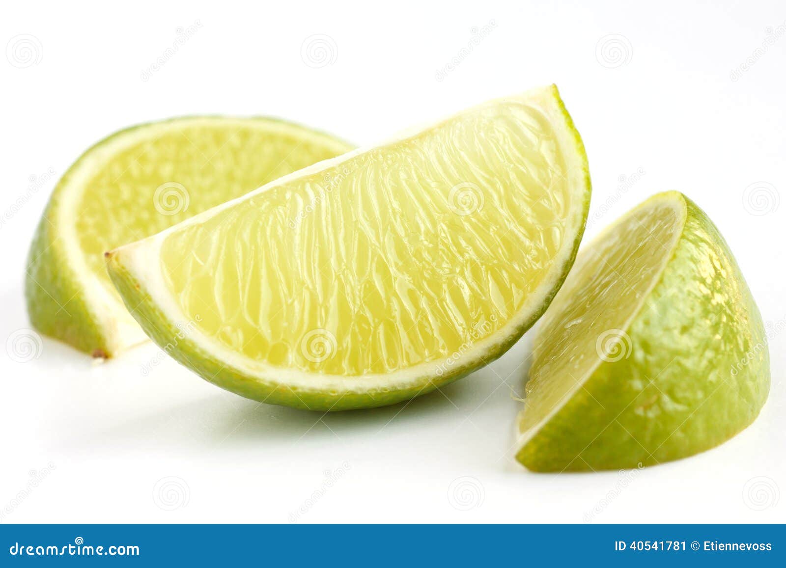 Lime wedges stock image. Image of isolated, sliced, background 40541781