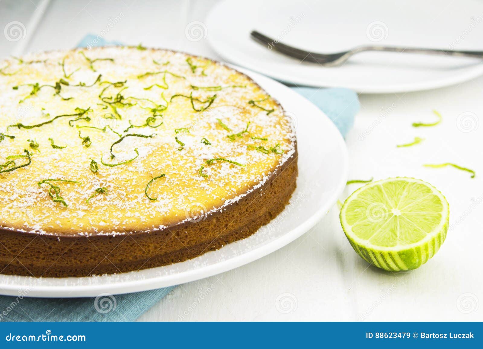 Lime yoghurt cake stock image. Image of fresh, calories 88623479