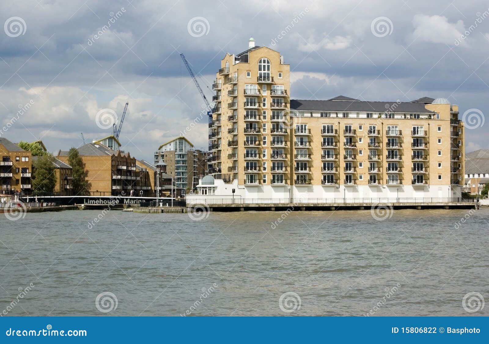 Limehouse Marina Entralce from River Thames Stock Photo Image of