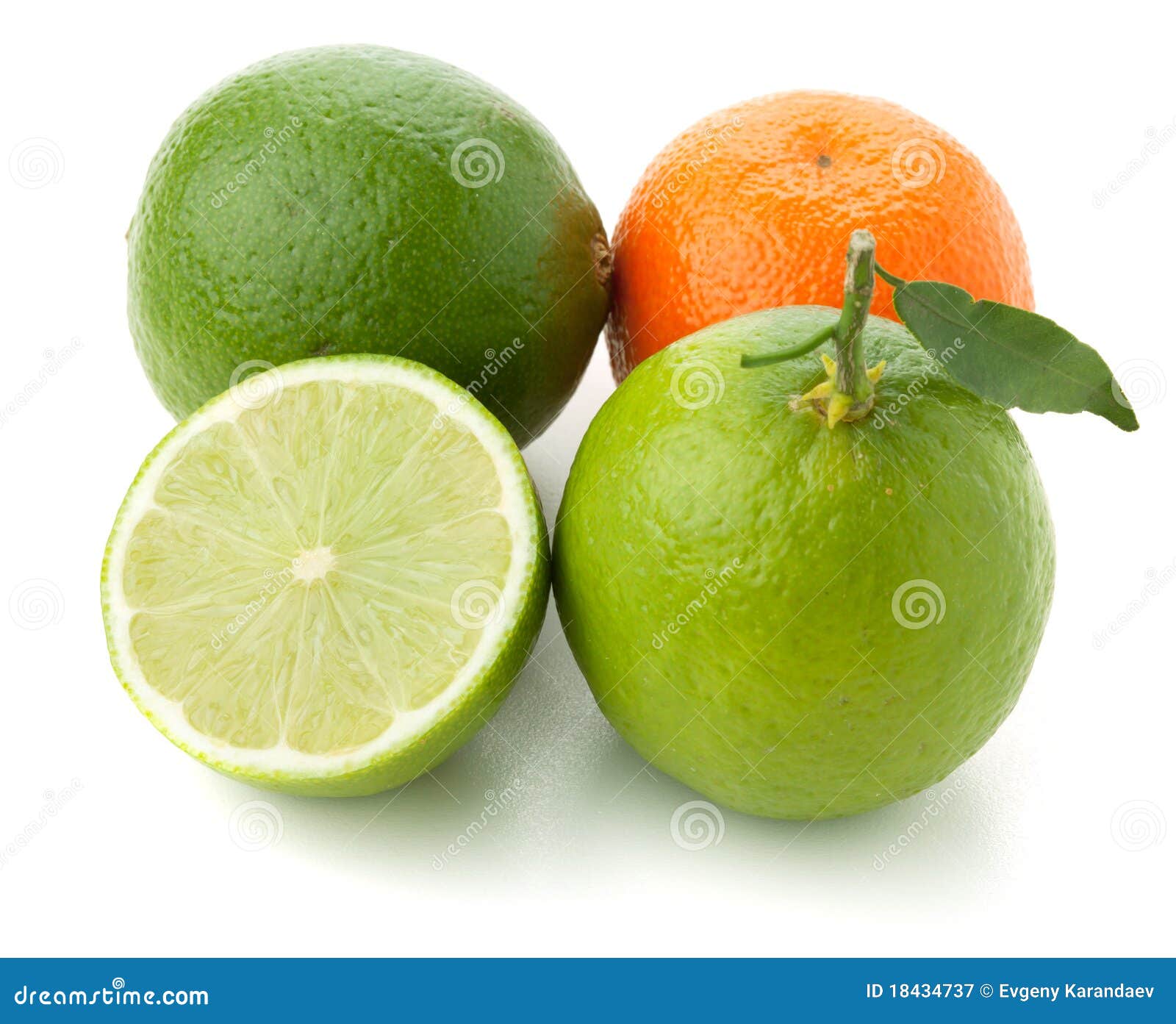 Limes and tangerine stock image. Image of fruit, circle 18434737