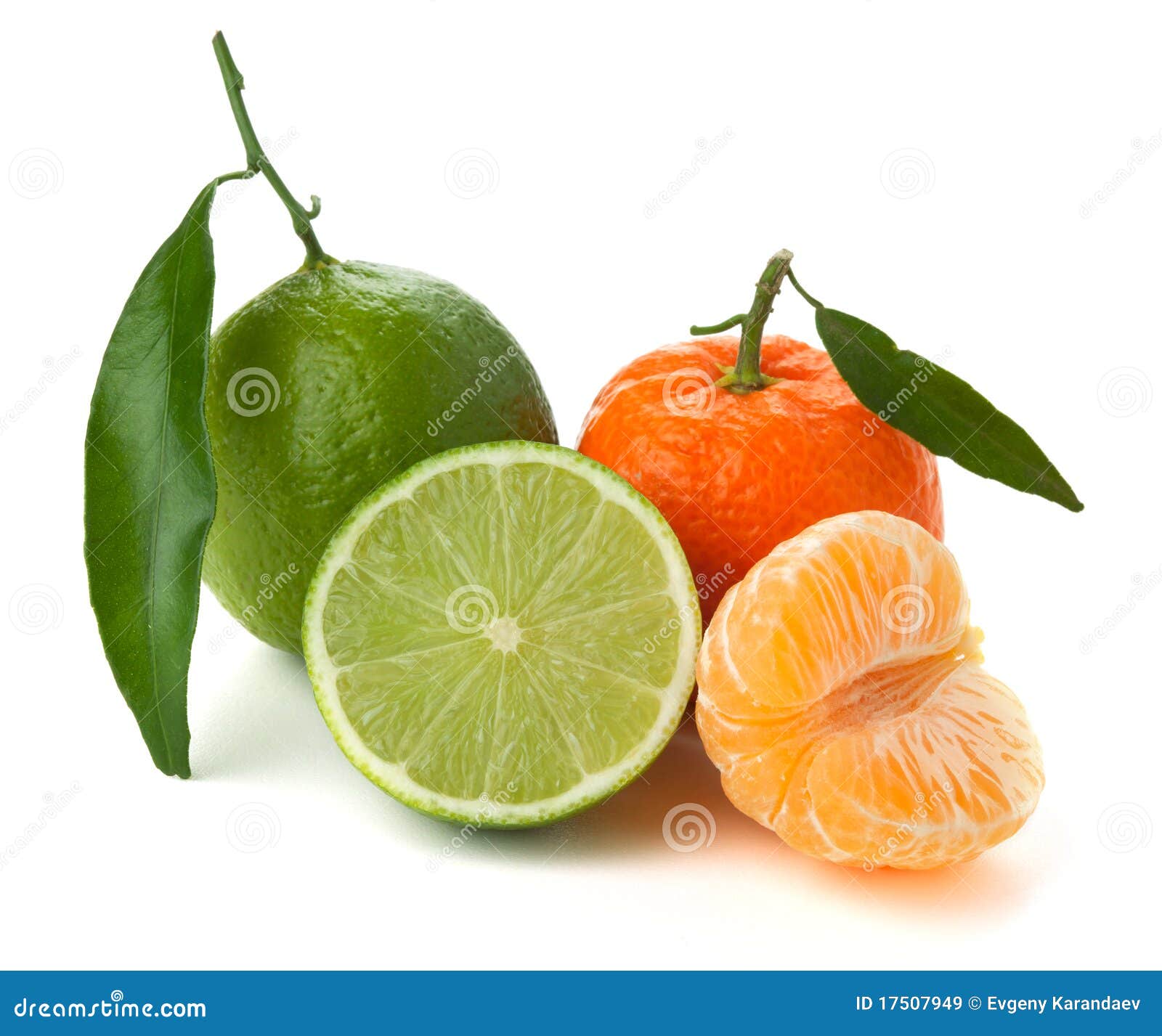 Limes and tangerines stock image. Image of juicy, isolated 17507949