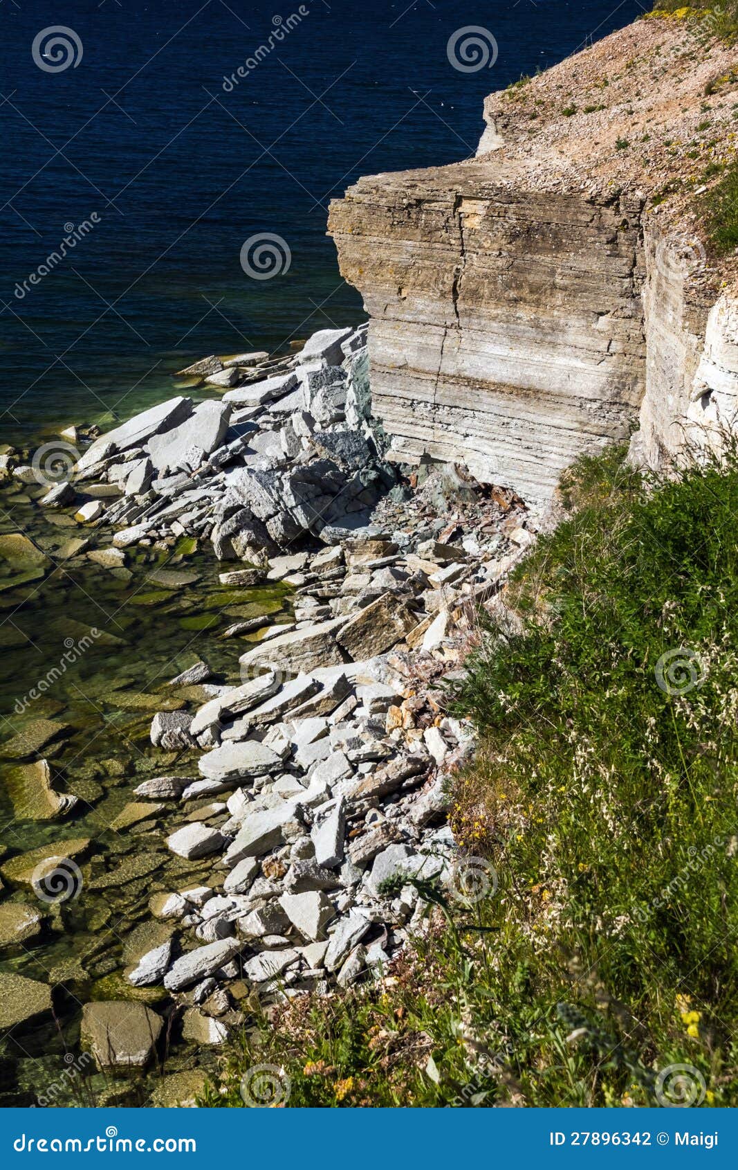 Limestone Banks stock photo. Image of europe, coast, paleozoic 27896342