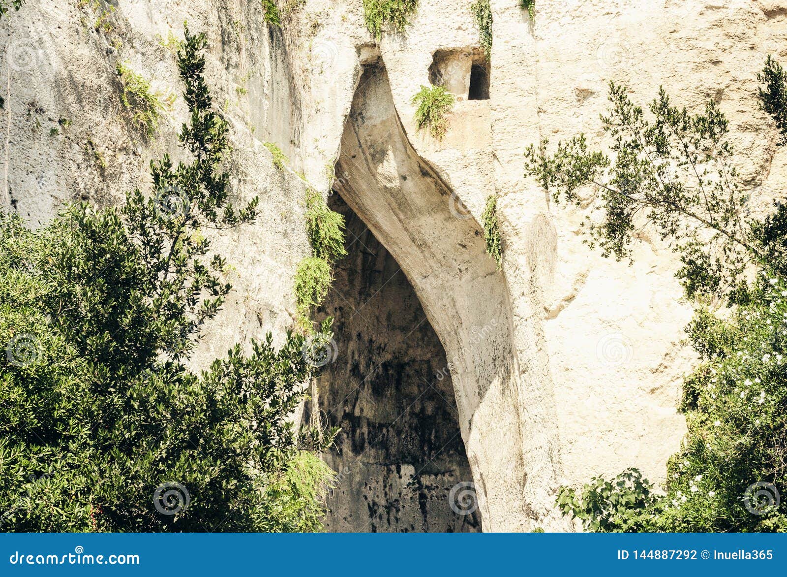 limestone cave ear of dionysius orecchio di dionisio with unusual acoustics Ã¢â¬â syracuse siracusa, sicily, italy