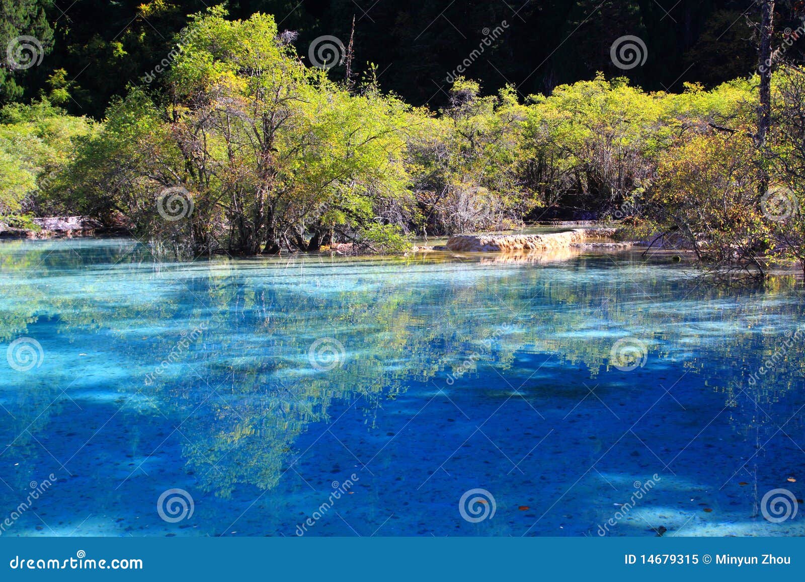 Limestone Pools stock image. Image of calm, autumn, clean 14679315