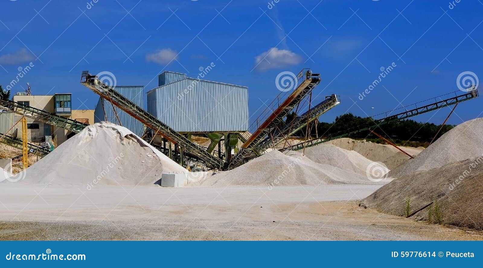 Limestone Quarry with Modern Crushing Stock Photo Image of granite