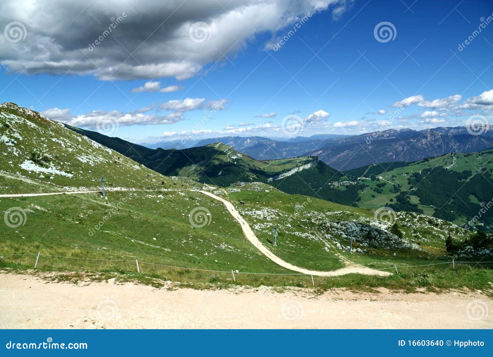 limestone rock on monte baldo