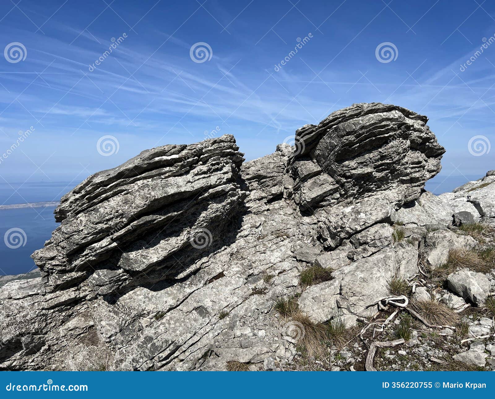limestone rocks and karst mountain landscape - northern velebit national park, croatia (vapnenacke stijene)