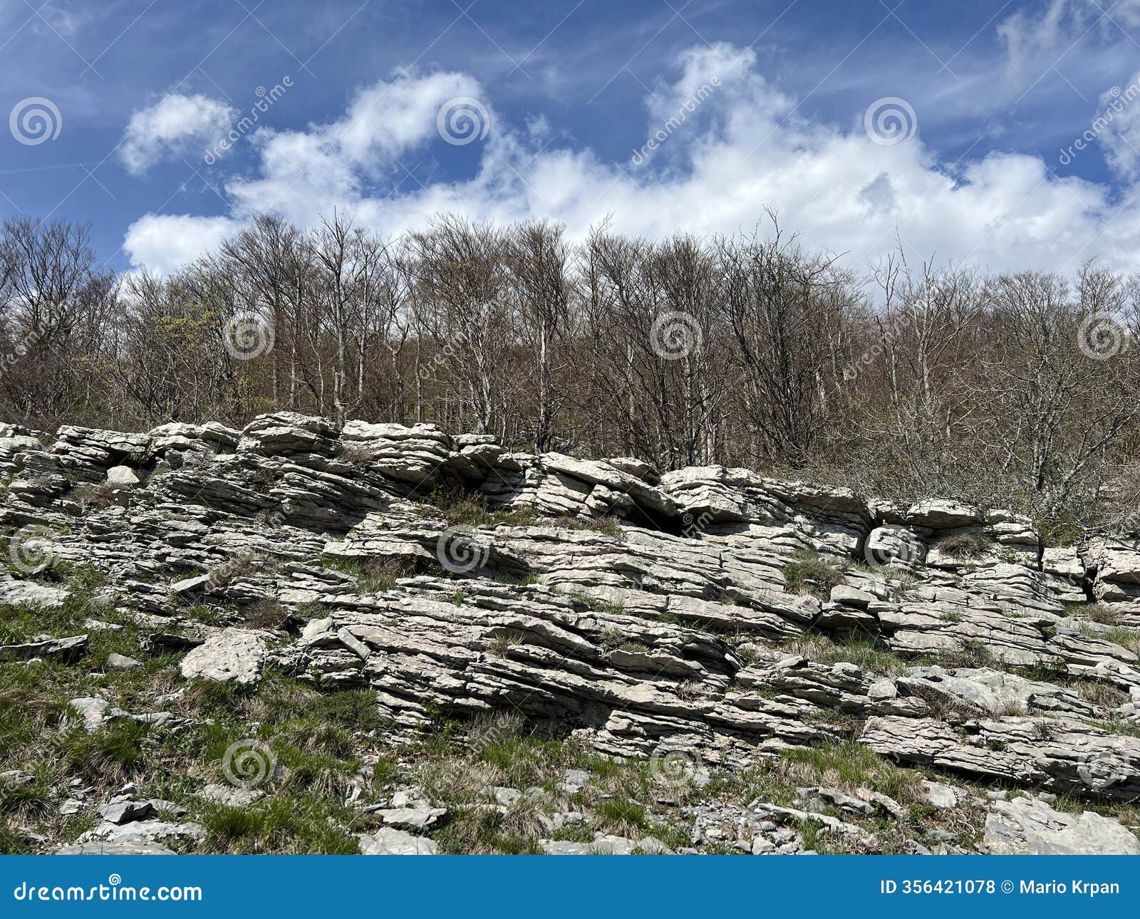 limestone rocks and karst mountain landscape - velebit nature park, croatia (vapnenacke stijene - velebit)