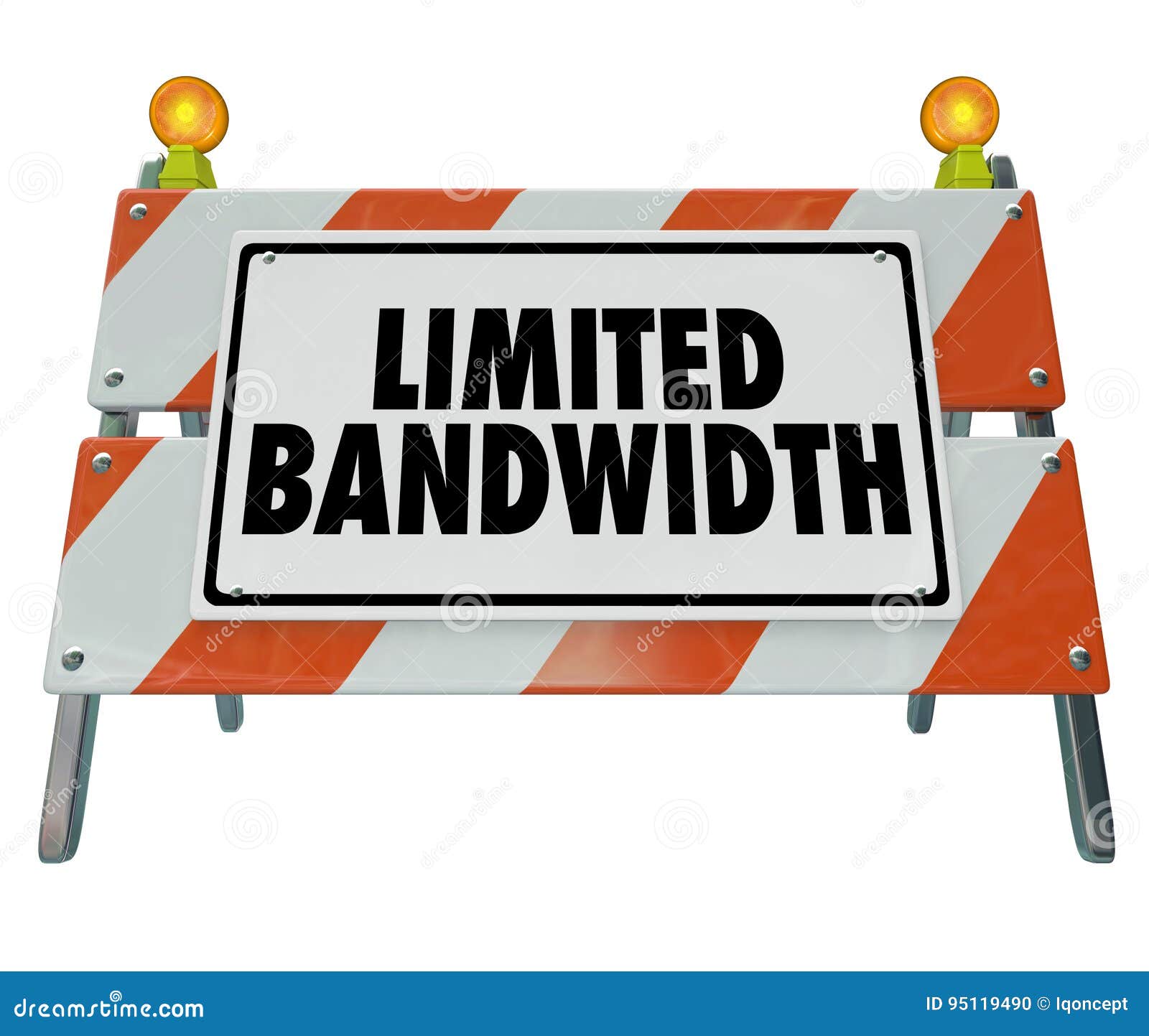 limited bandwidth barrier sign blockade construction 3d 