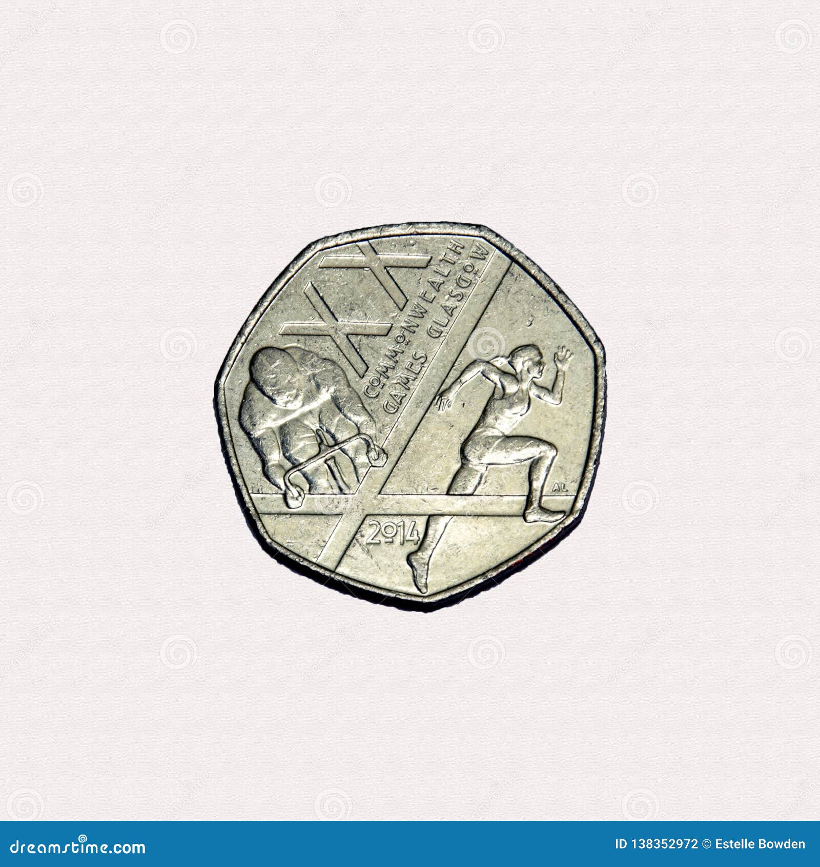 Commonwealth Games 50p Piece Stock Photo - Image of piece ...