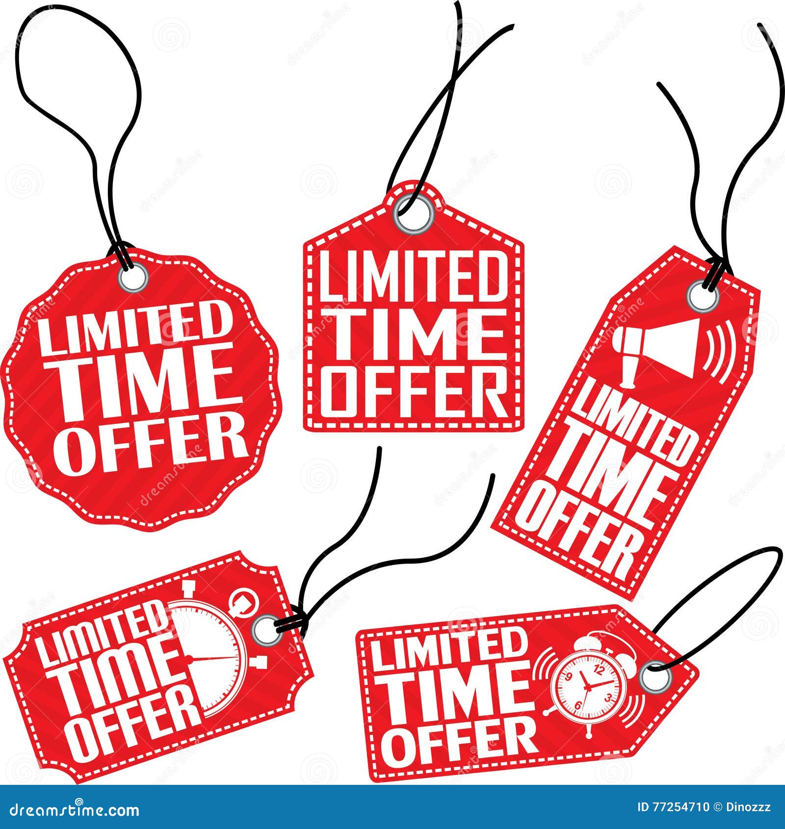 limited time offer tag set,  