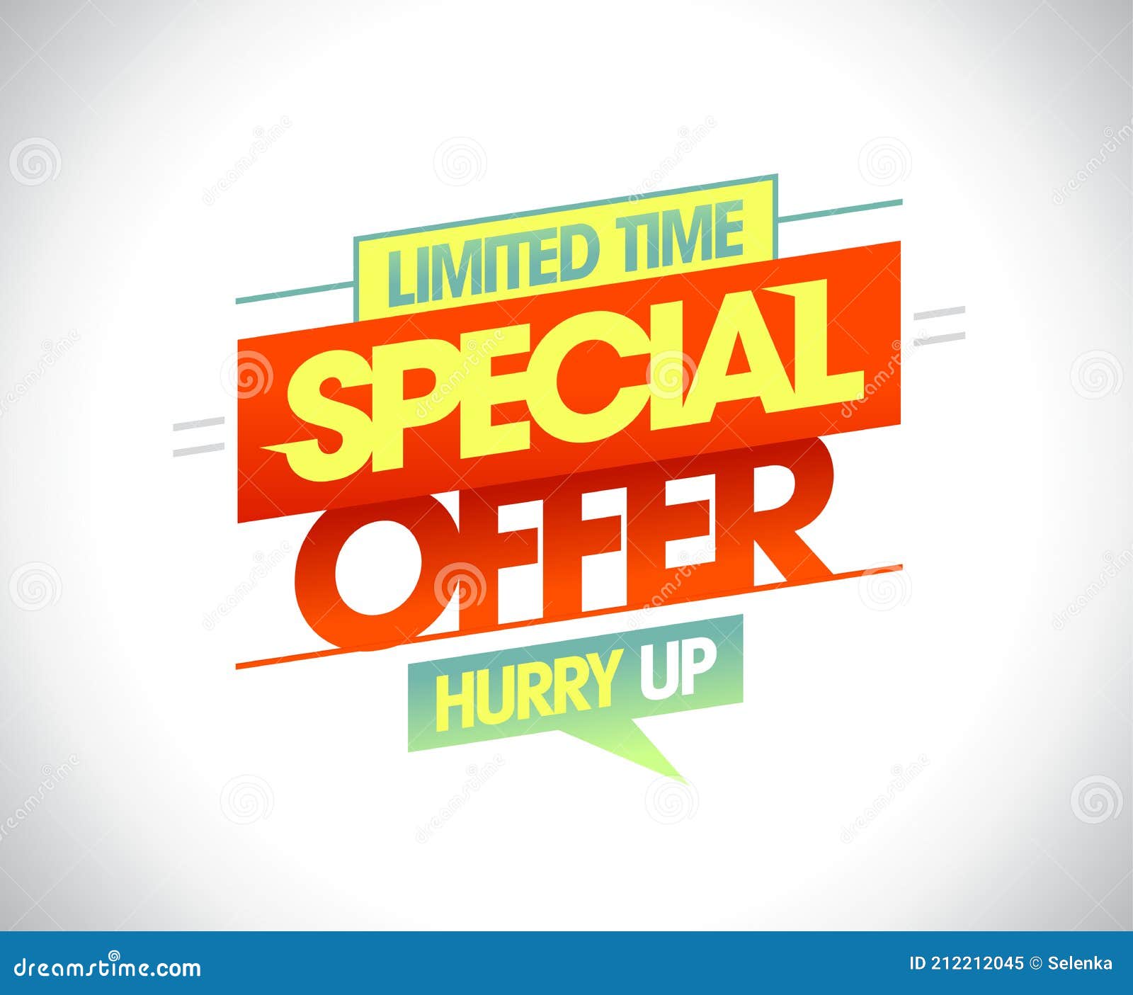 Limited Time Special Offer Banner Mockup Stock Vector