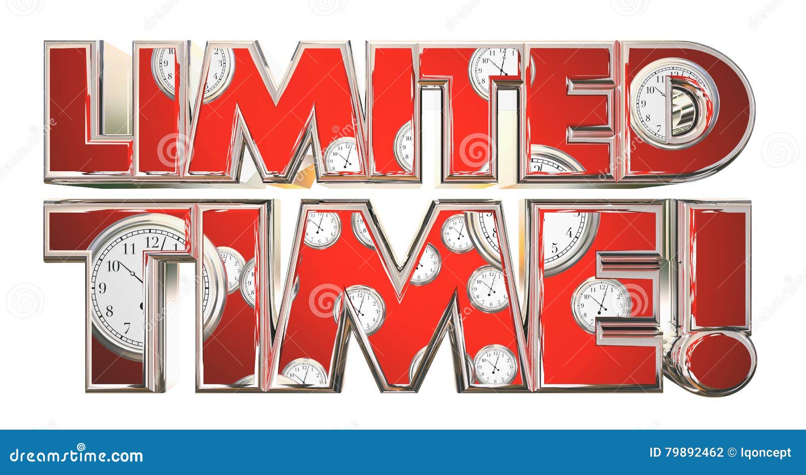 Limited Time Special Sale Offer Clocks Stock Illustration