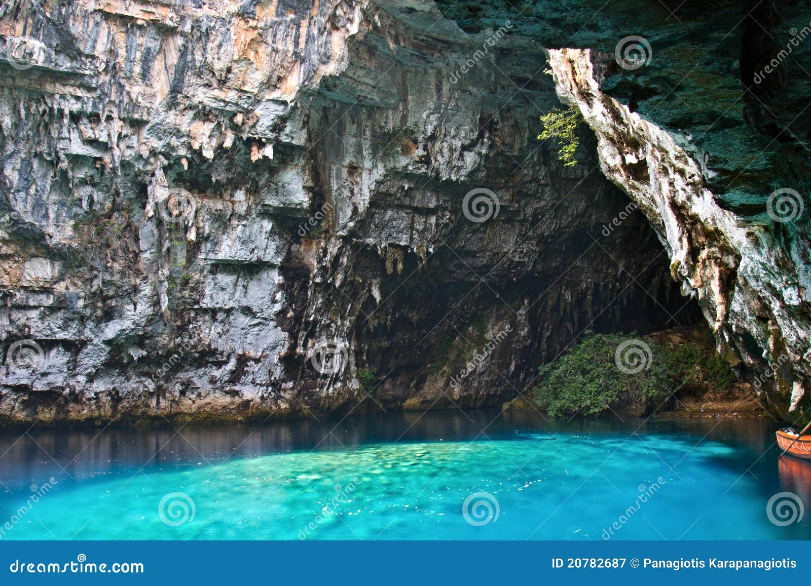 limnetic cave of melissani at kefalonia