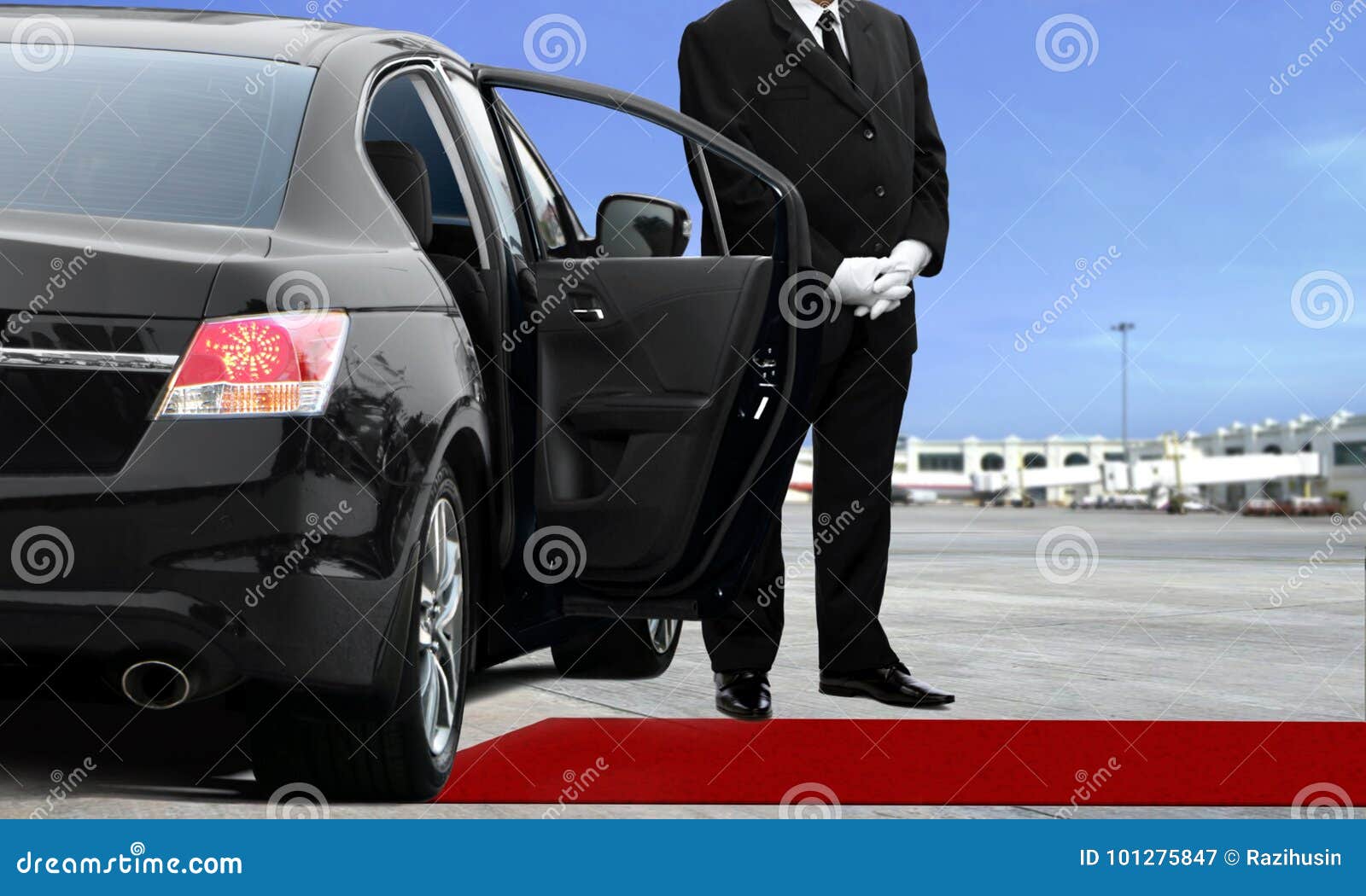 limo driver waiting at the airport