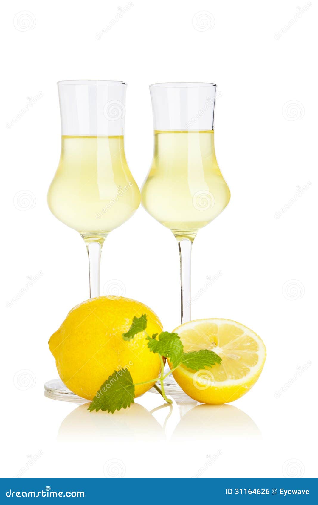 Limoncello liquor stock photo. Image of italy, glass 31164626