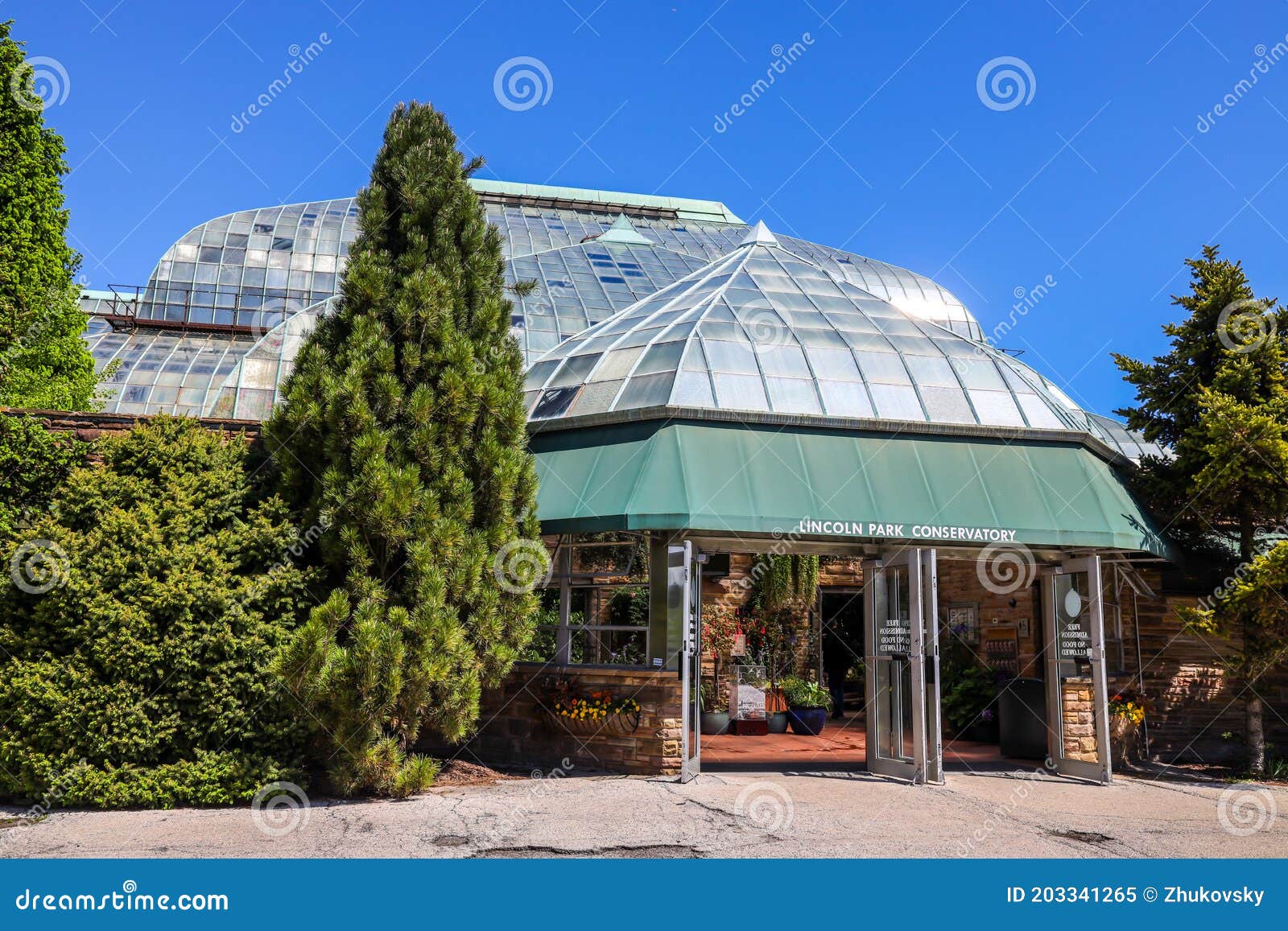 The Lincoln Park Conservatory in Chicago, Illinois Editorial Image