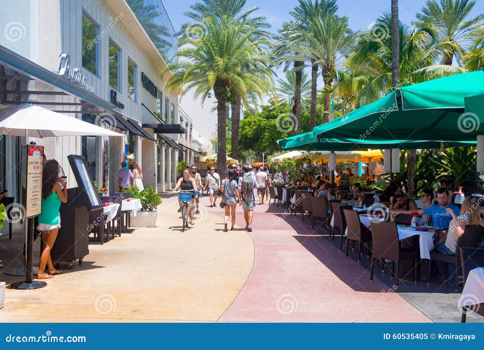 Lincoln Road Shopping Mall Em Miami Beach Foto de Stock Editorial