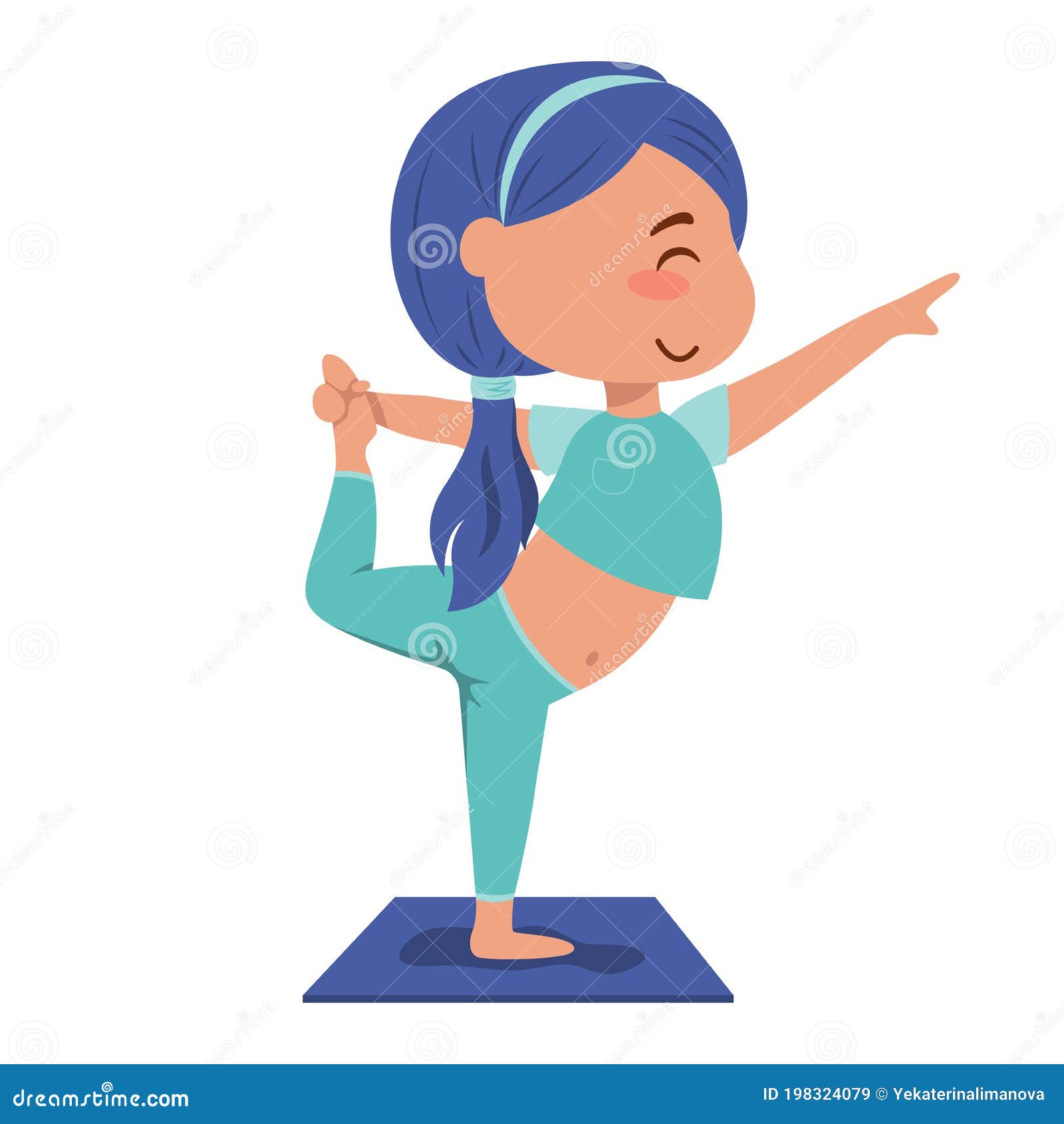 Linda Chica De Dibujos Animados Haciendo Ejercicios De Yoga. Vector Ilustración del Vector - Ilustración de estera, historieta: 198324079 Linda Chica De Dibujos Animados Haciendo Ejercicios De Yoga. Vector Ilustración del Vector - Ilustración de estera, historieta: 198324079