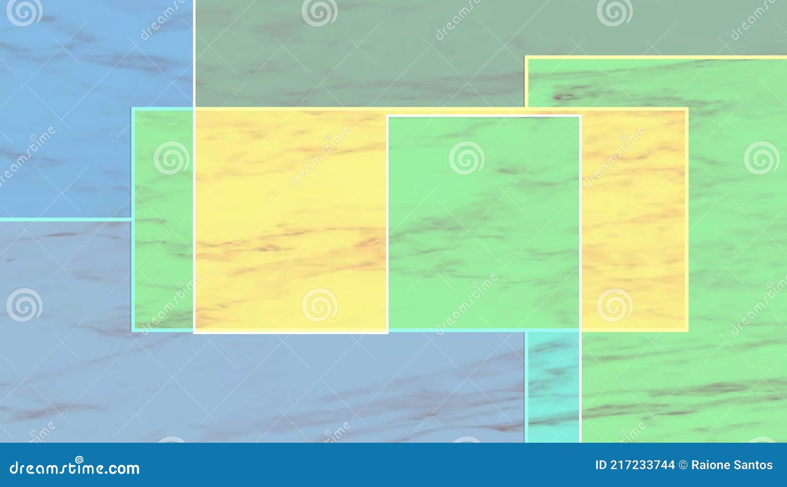 imagem exclusiva geometrica verde com azul e amarelo .