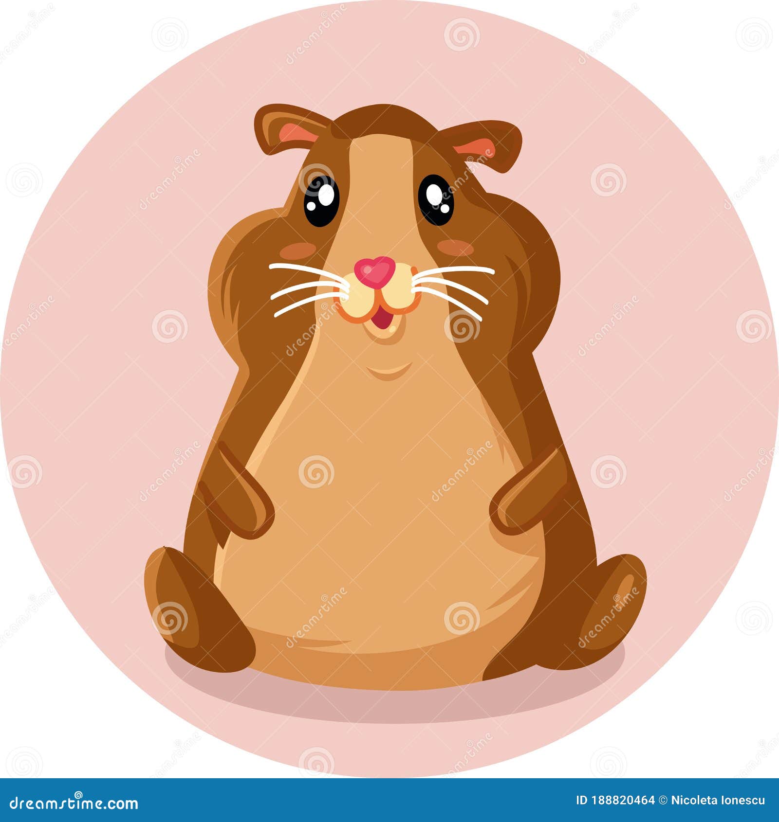 Linda Mascota De Dibujos Animados Vectoriales De Hamster Pequeño  Ilustración del Vector - Ilustración de mascota, peludo: 188820464
