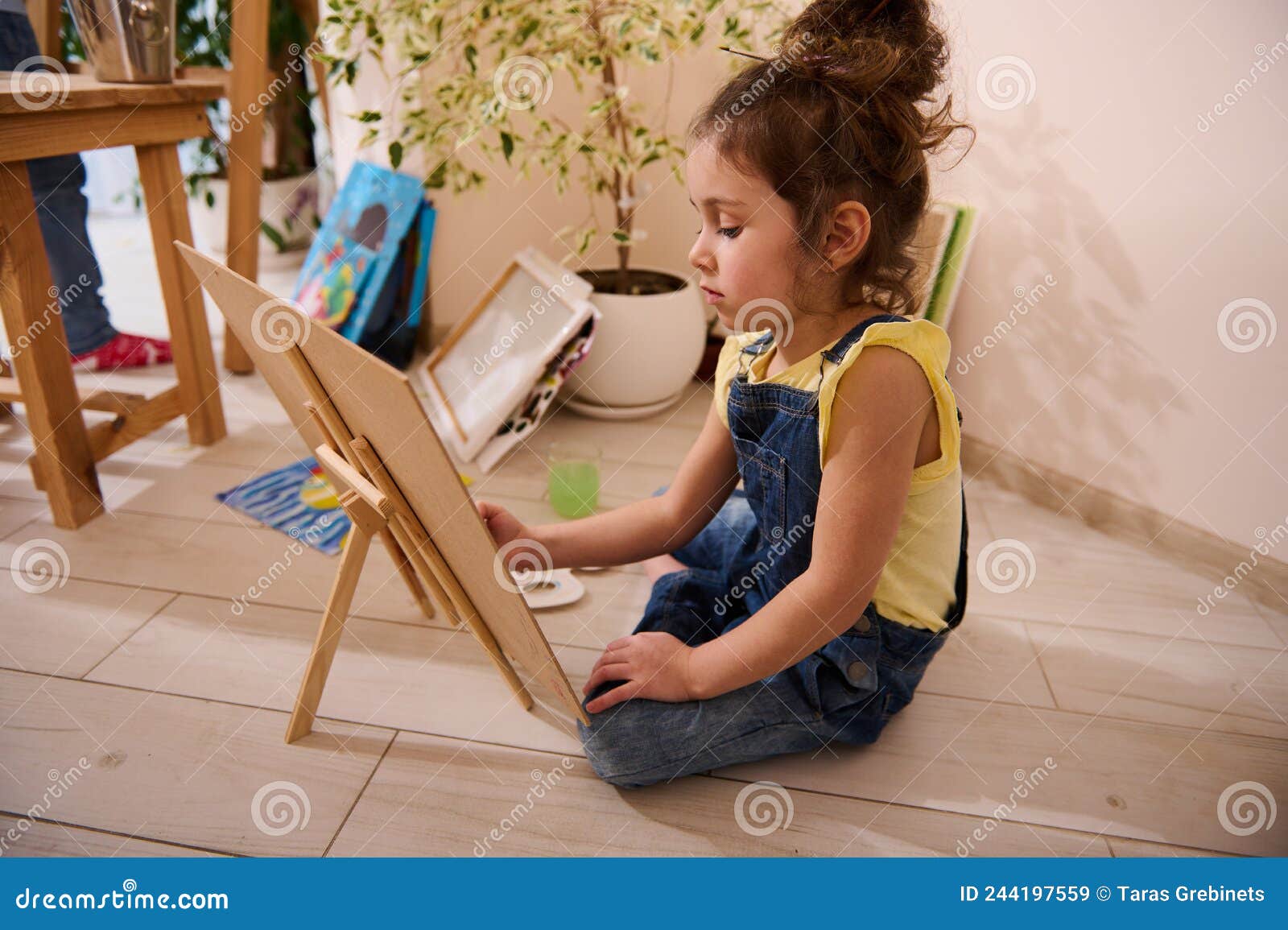 Tela Para Pintura Infantil Colorir Pintar Canvas Carro com Tinta e Pincel
