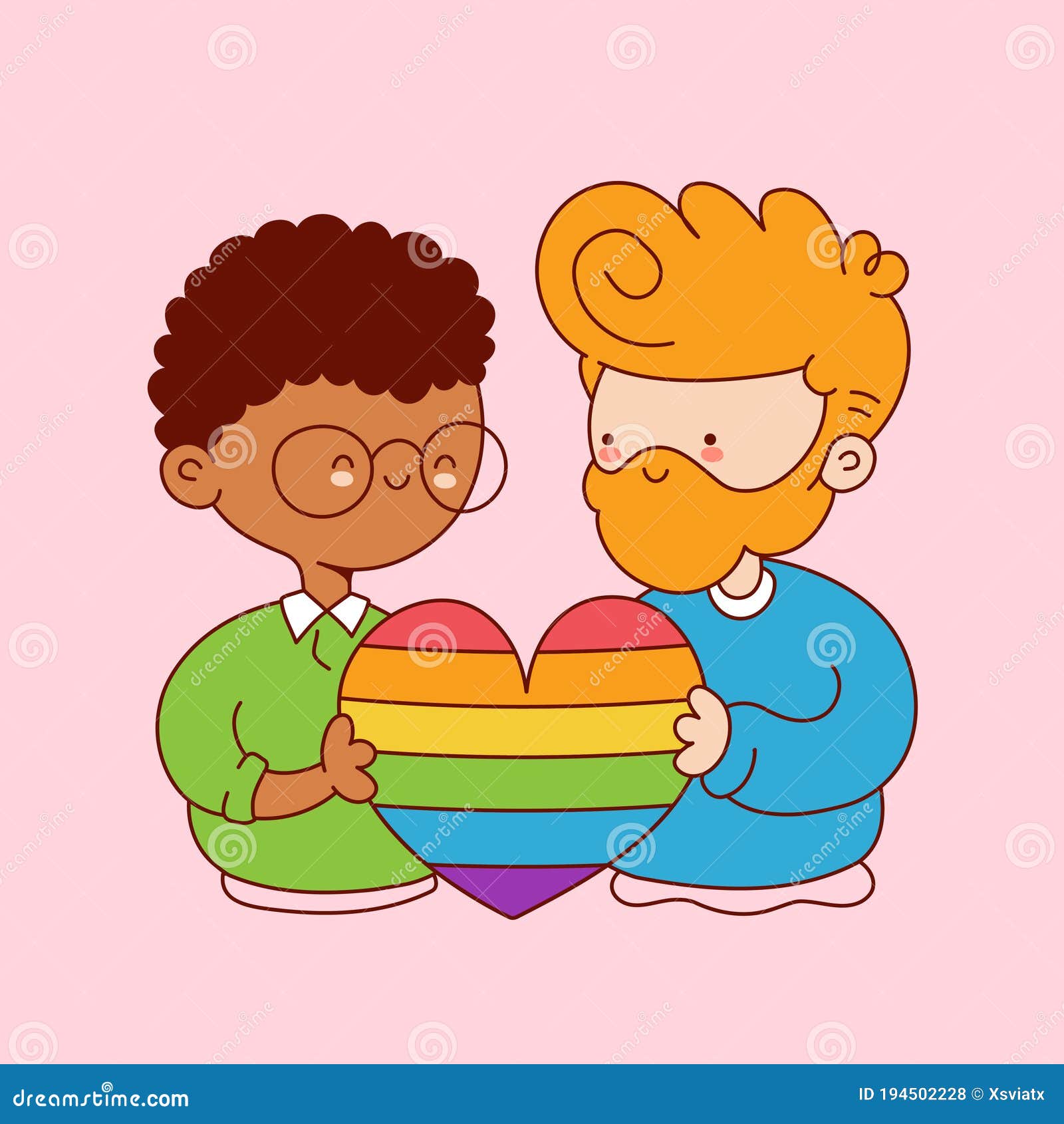 Linda Y Divertida Pareja Gay Tiene Corazón De Arco Iris Ilustración del Vector - Ilustración de caracteres, derechos: 194502228 Linda Y Divertida Pareja Gay Tiene Corazón De Arco Iris Ilustración del Vector - Ilustración de caracteres, derechos: 194502228