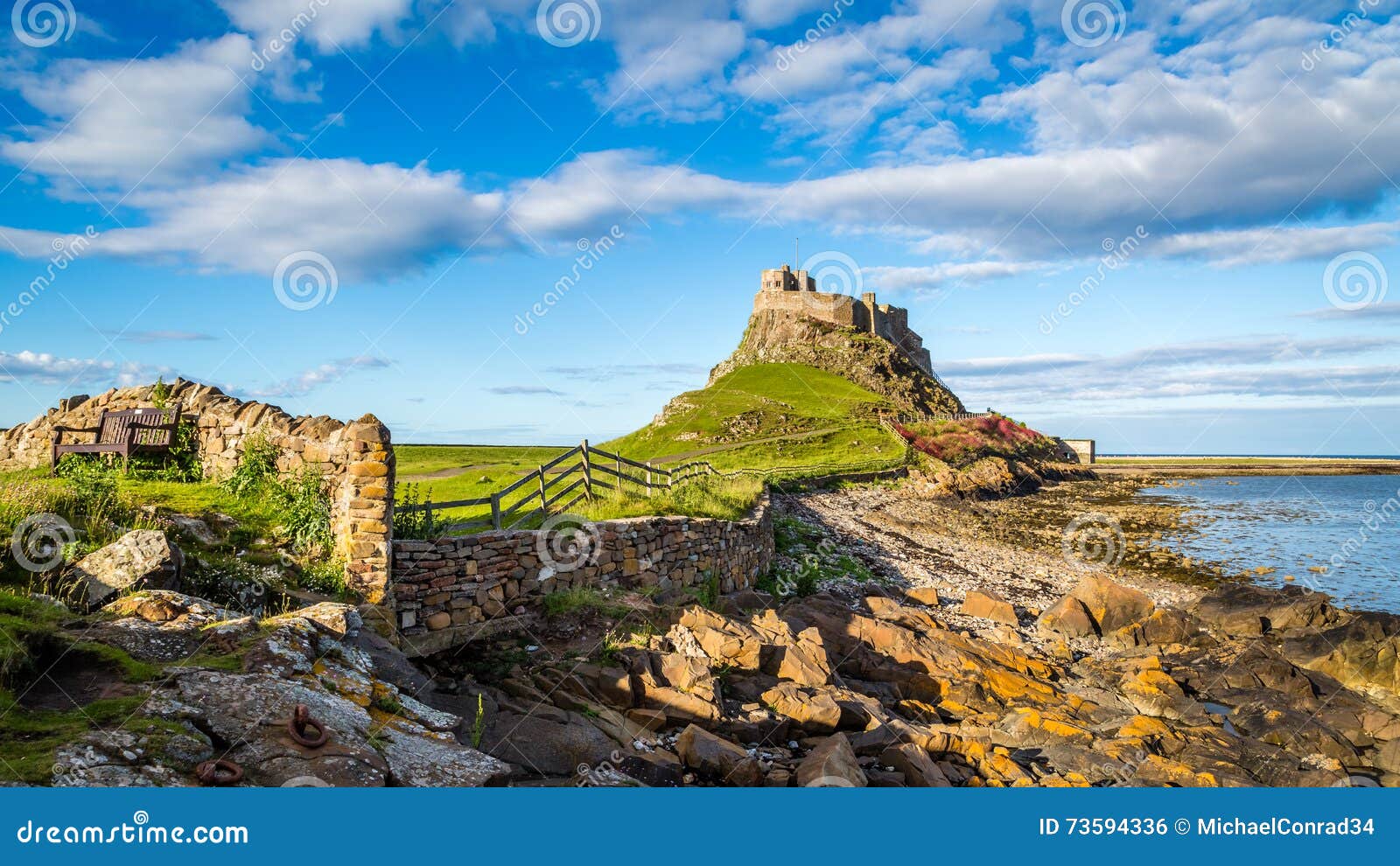 lindisfarne castle on the northumberland coast