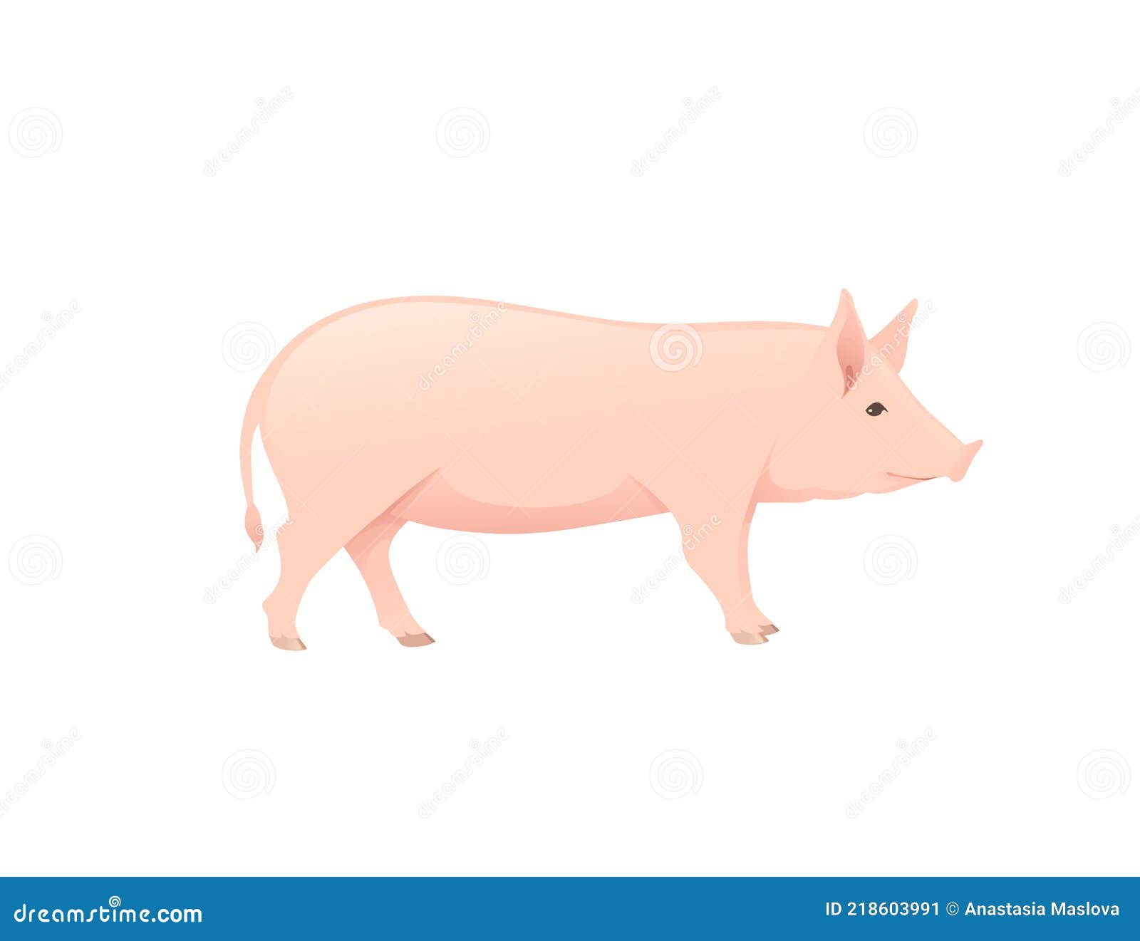 Lindo Adulto Cerdo Granja Animal Dibujos Animados Animal Diseño Vector  Ilustración Aislado Sobre Fondo Blanco Ilustración del Vector - Ilustración  de grande, cochinillo: 218603991