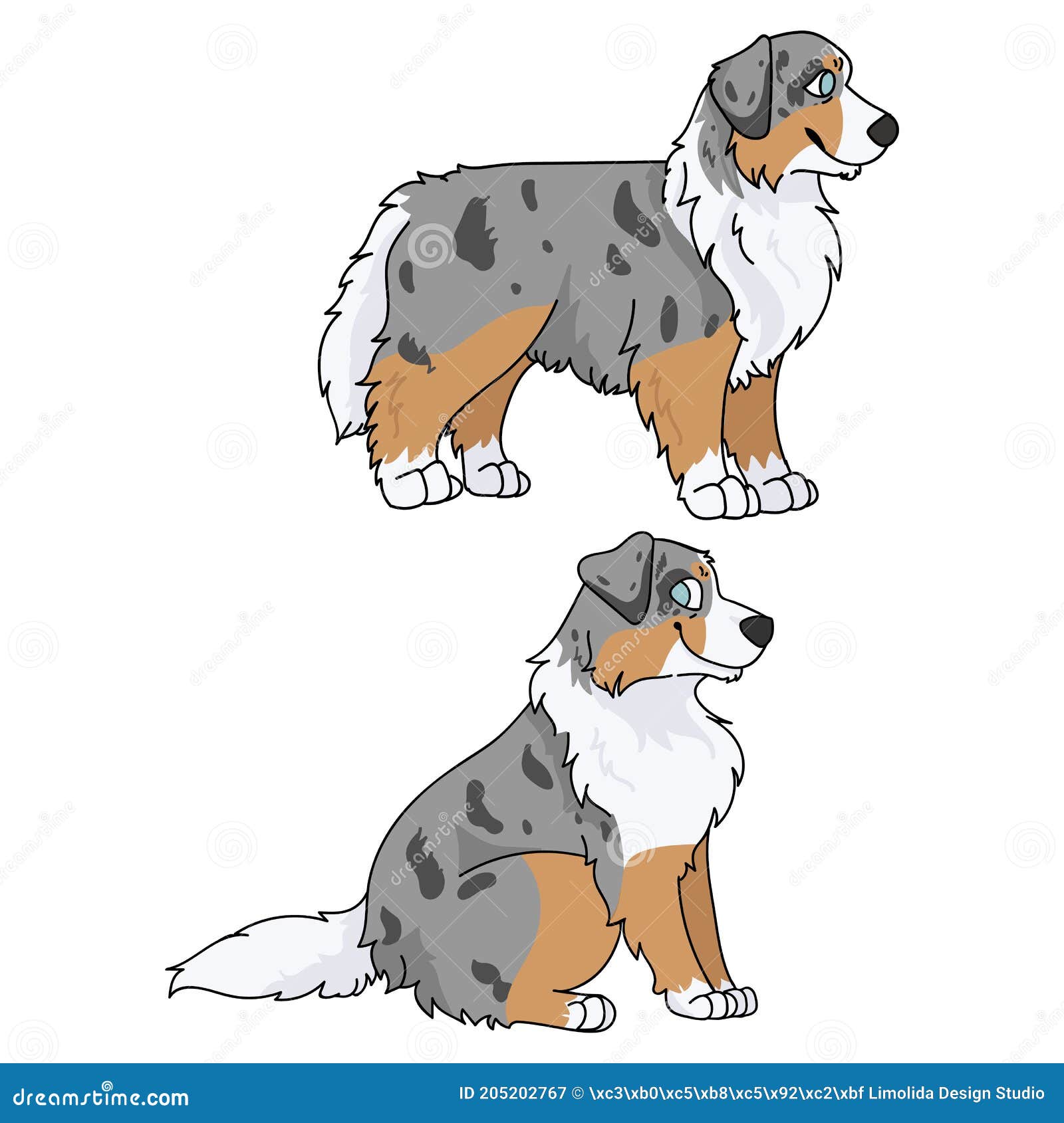 Lindo Dibujo Animado Australiano Pastor Perro Vector Clipart. Cachorro De Granja De Pedigrí Para El Club Kennel. Perro De Oveja De Ilustración del Vector - Ilustración de colmena, concepto: 205202767 Lindo Dibujo Animado Australiano Pastor Perro Vector Clipart. Cachorro De Granja De Pedigrí Para El Club Kennel. Perro De Oveja De Ilustración del Vector - Ilustración de colmena, concepto: 205202767