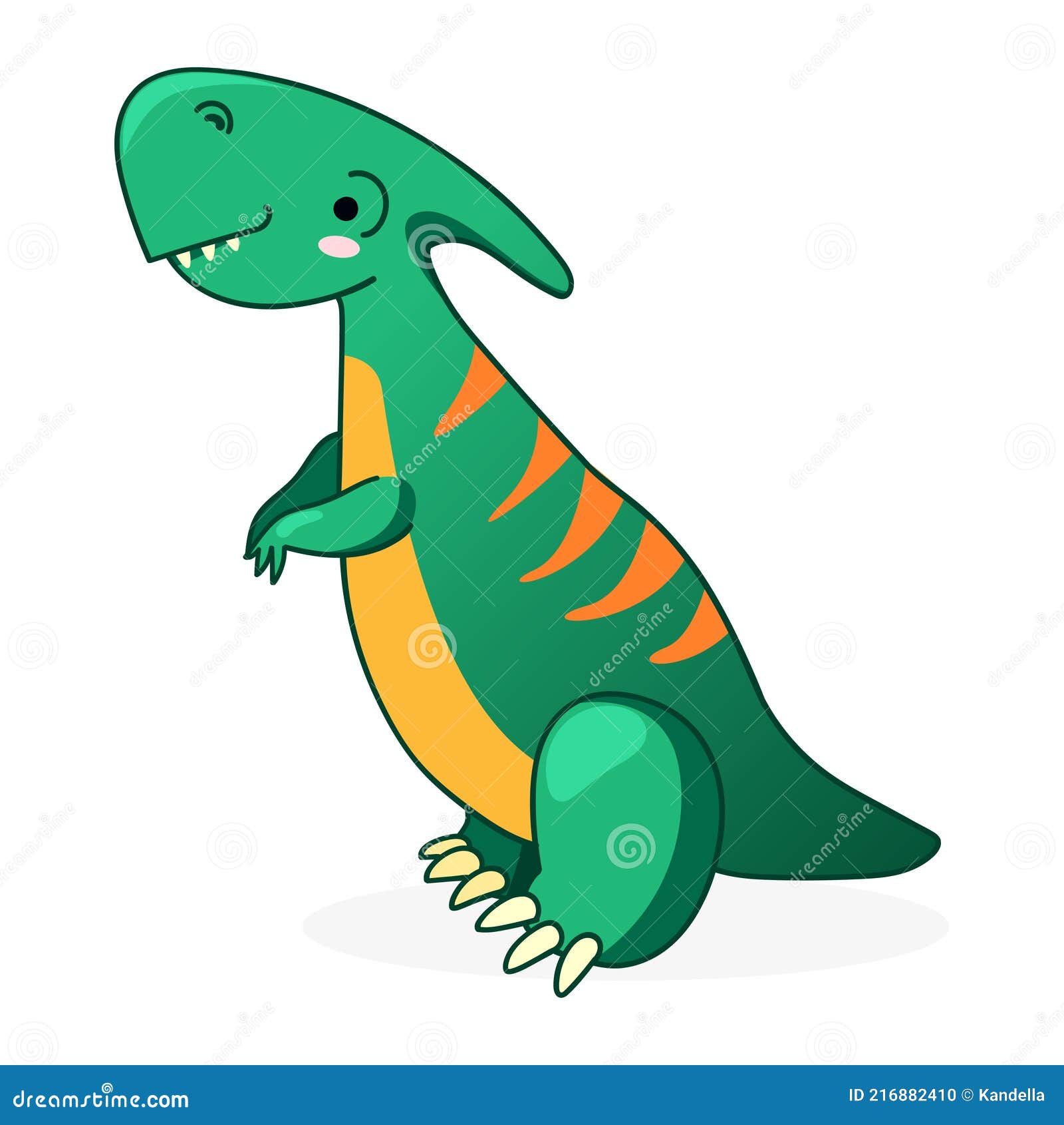 Ilustración Vectorial De Dibujos Animados De Dinosaurios Bonitos.  Ilustración del Vector - Ilustración de muchacho, continuar: 216882410
