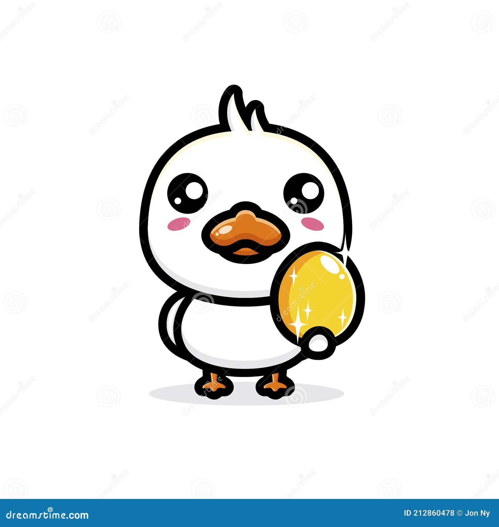 Lindo Personaje De Dibujos Animados De Pato Animal Sosteniendo Un Huevo De  Pato Ilustración del Vector - Ilustración de colorido, newborn: 212860478