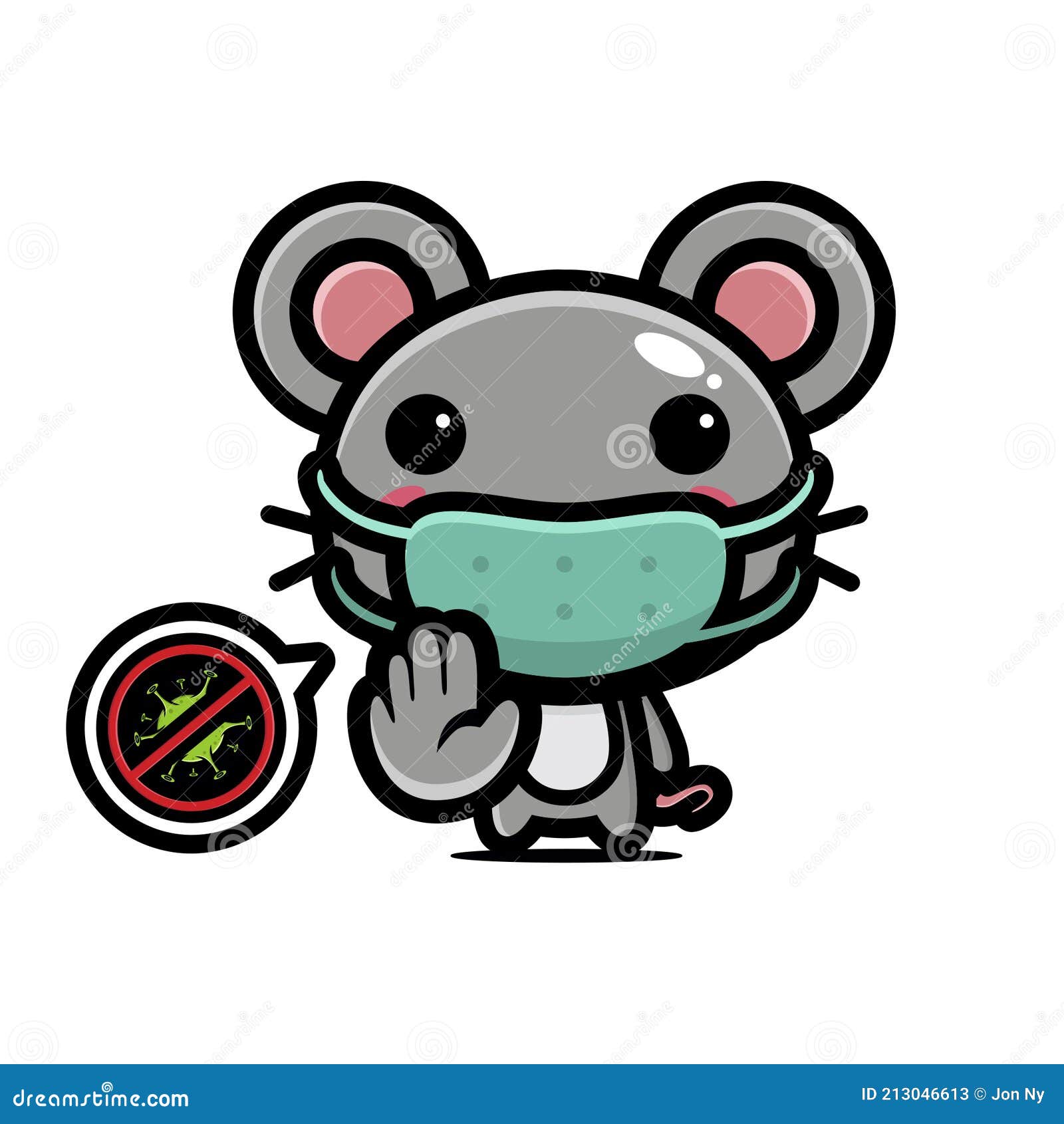 Lindo Personaje De Dibujos Animados De Ratón Animal Con Una Máscara De  Salud Contra El Virus Ilustración del Vector - Ilustración de historieta,  roedor: 213046613