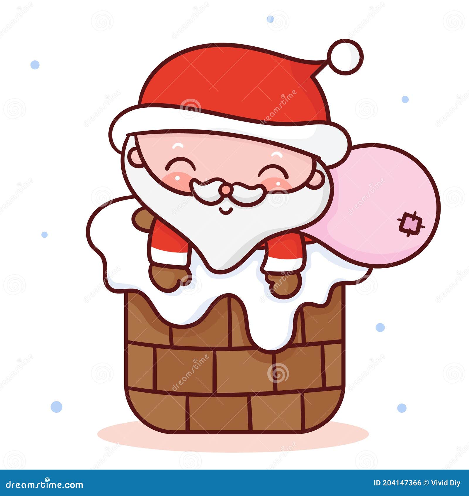 Lindo Santa Claus Vector Feliz Navidad Navidad Kawaii Caricatura X Mas  Festival Feliz Año Nuevo Ilustración del Vector - Ilustración de lindo,  sombrero: 204147366