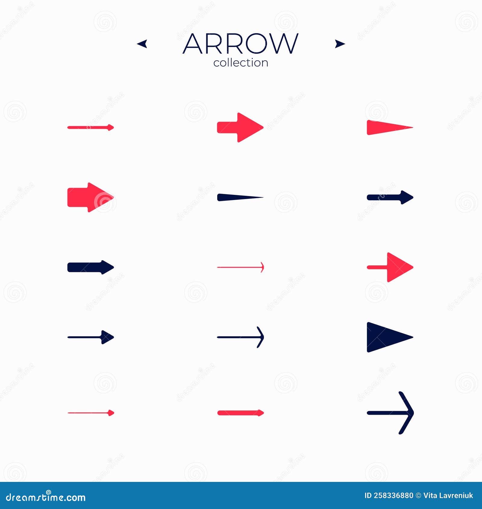 Line Arrow Icon Set. Line Icons Collection. Modern Vector Symbols