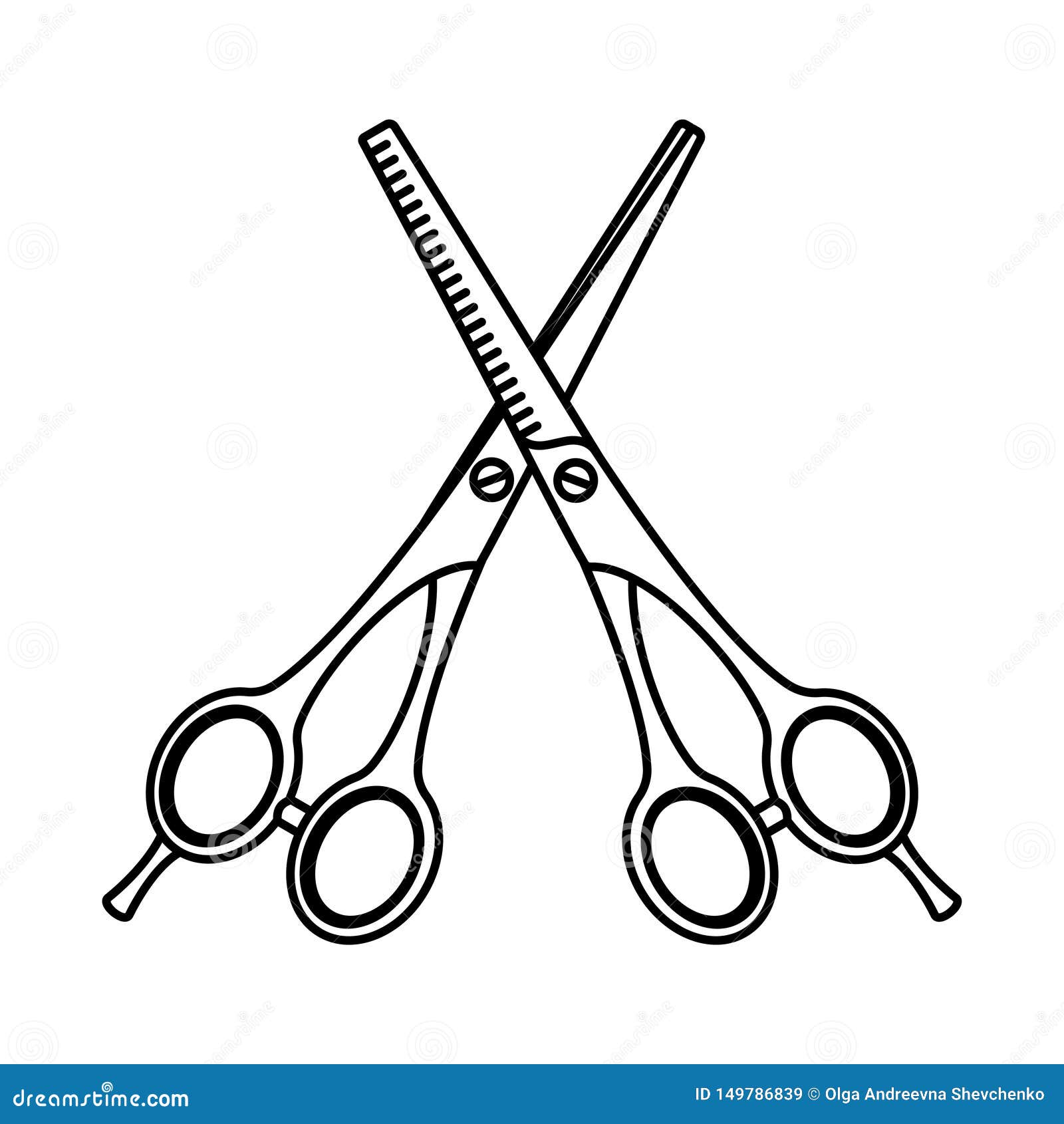 Premium Vector  Line art scissors icon outline tool black and