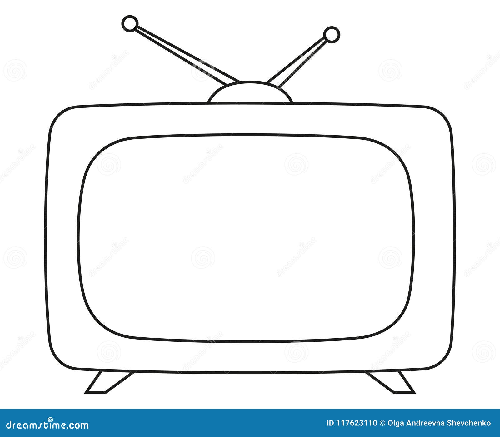 Television Coloring Stock Illustrations – 20 Television Coloring ...