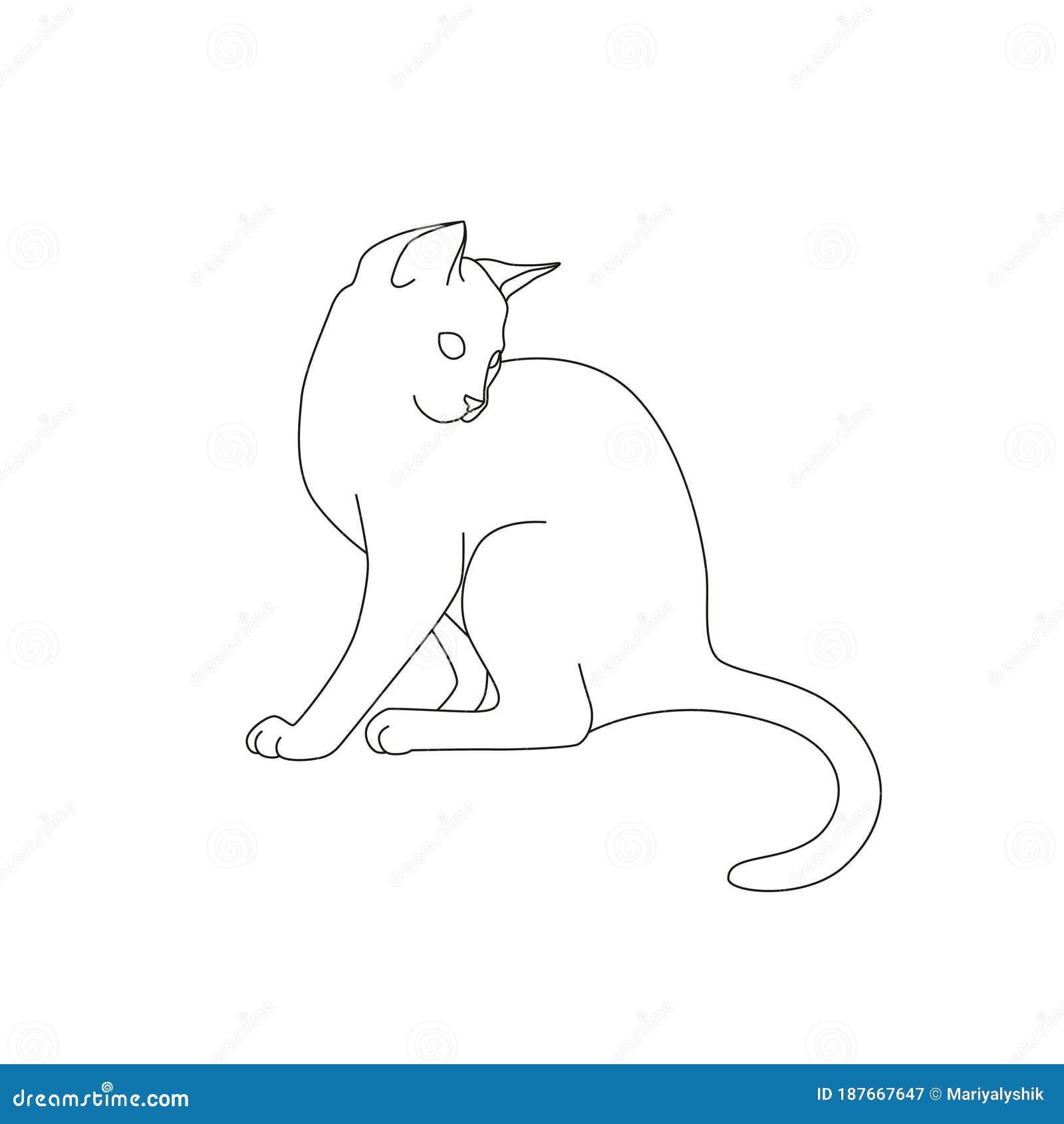 A minimalistic line art logo of an anime cat within a wave in a