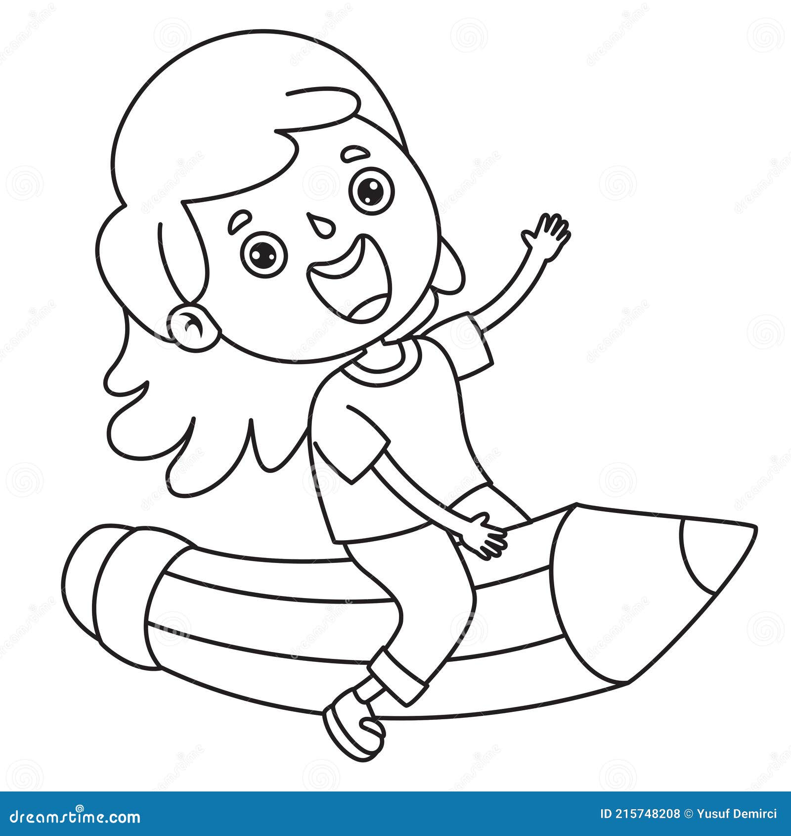 Line Art Drawing for Kids Coloring Page Stock Vector - Illustration of  page, outline: 215748208