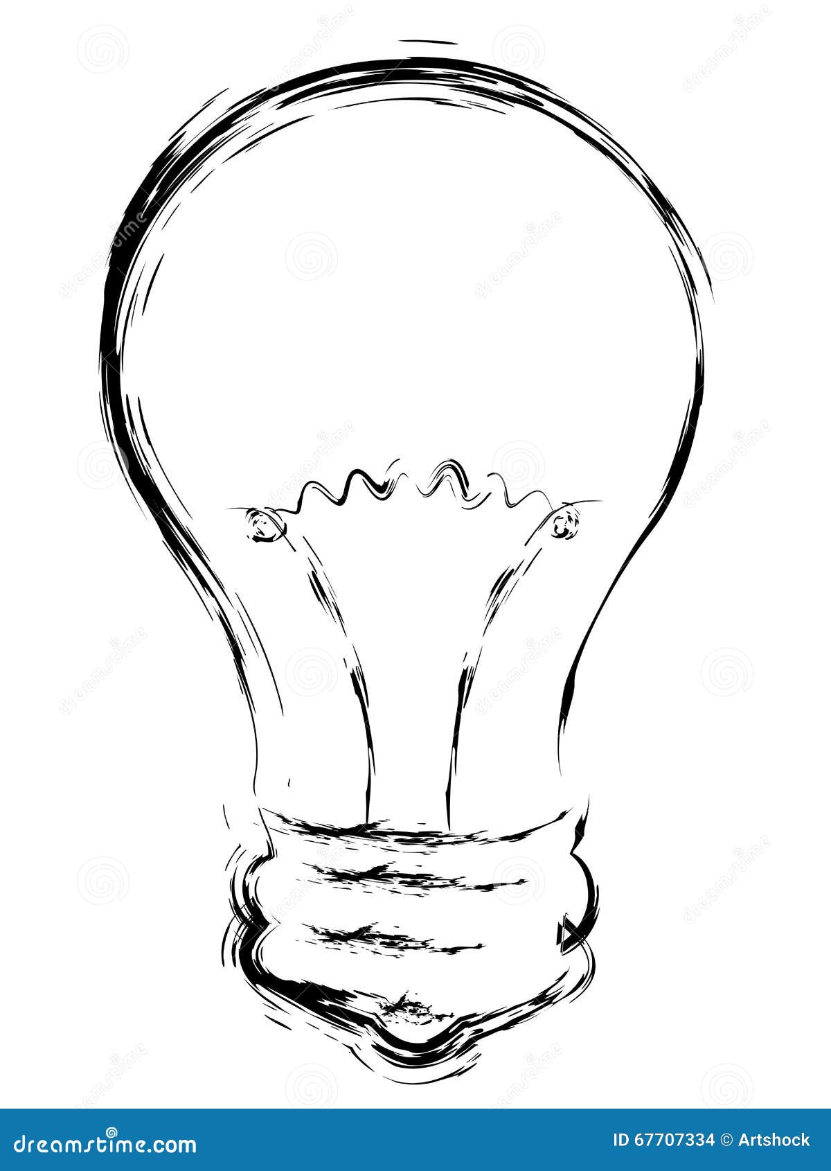 Line Art of Lightbulb stock illustration. Illustration of energy 67707334