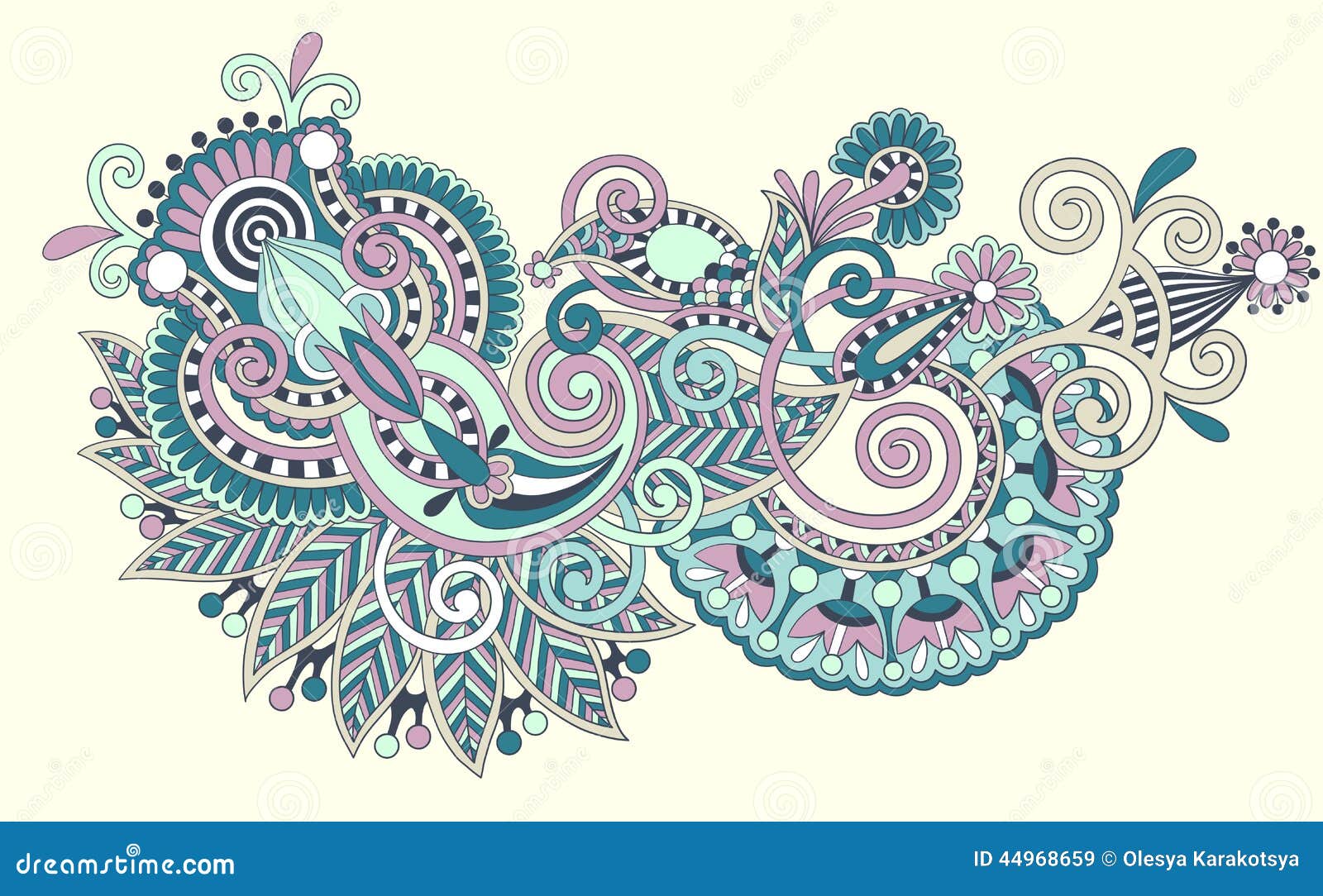Line Art Ornate Flower Design : Line art ornate flower design stock vector image