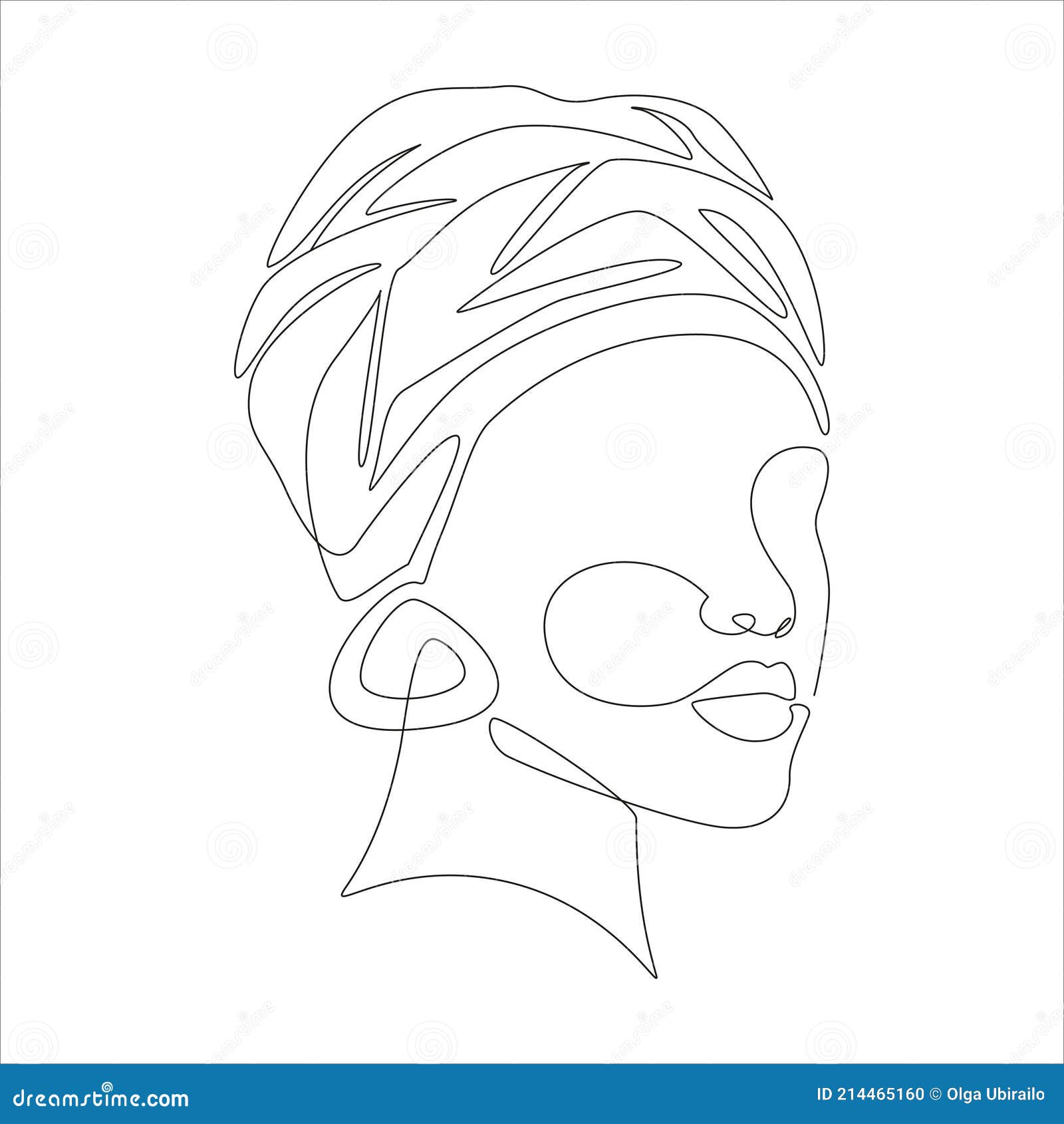 Line Art Portrait of African American Woman in Turban. Continuous One Line Drawing Woman Face with Hairdress for Logo, Banner, Stock Vector - Illustration of lady, black: 214465160 Line Art Portrait of African American Woman in Turban. Continuous One Line Drawing Woman Face with Hairdress for Logo, Banner, Stock Vector - Illustration of lady, black: 214465160