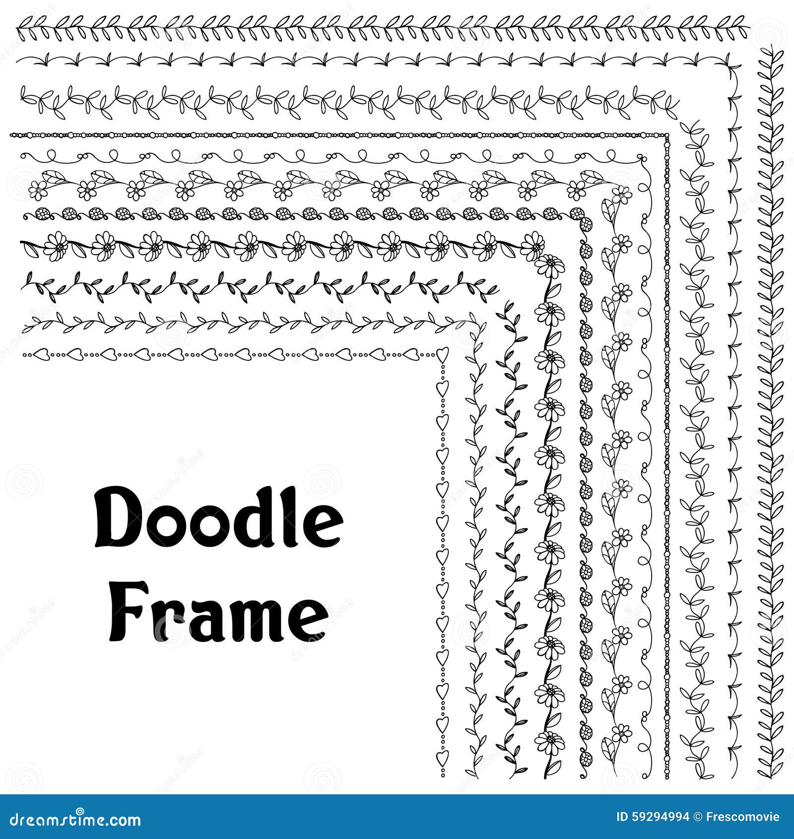 Download Line border stock vector. Illustration of group, doodle ...