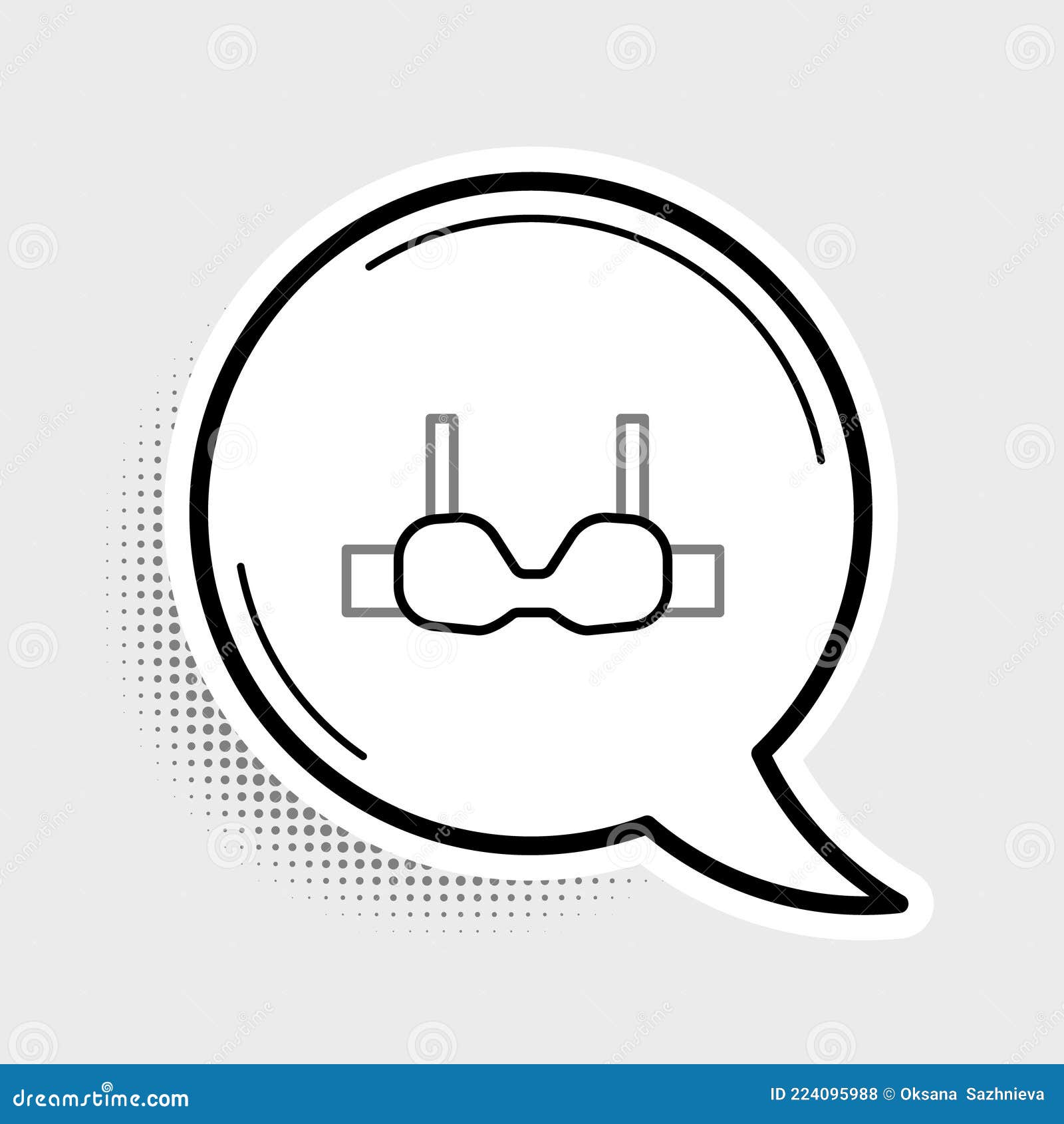 Premium Vector  Female bra line icon black lingerie symbol isolated on  white background