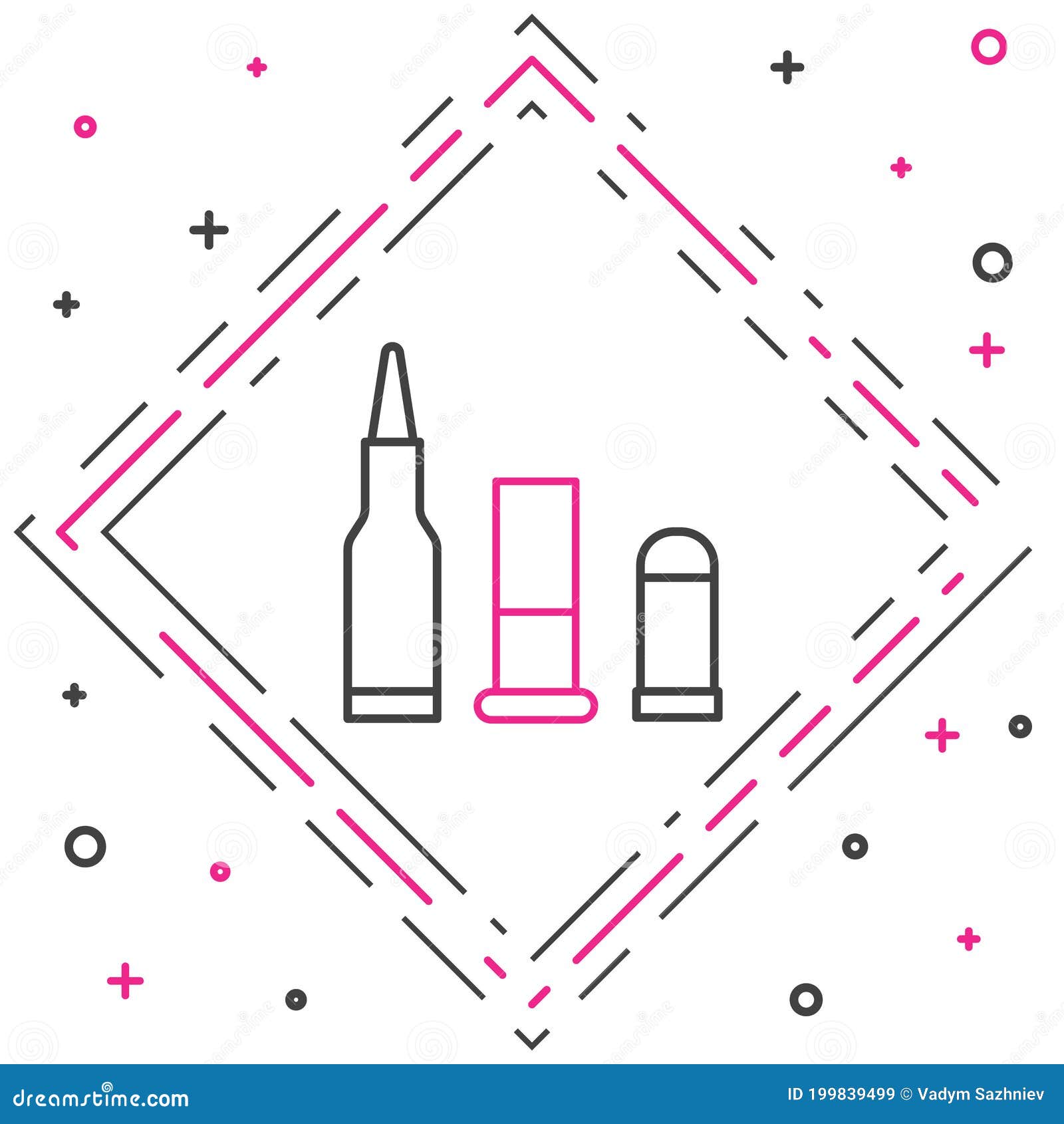 line bullet icon  on white background. colorful outline concept. 